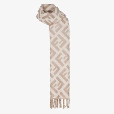 FENDI White cashmere scarf outlook