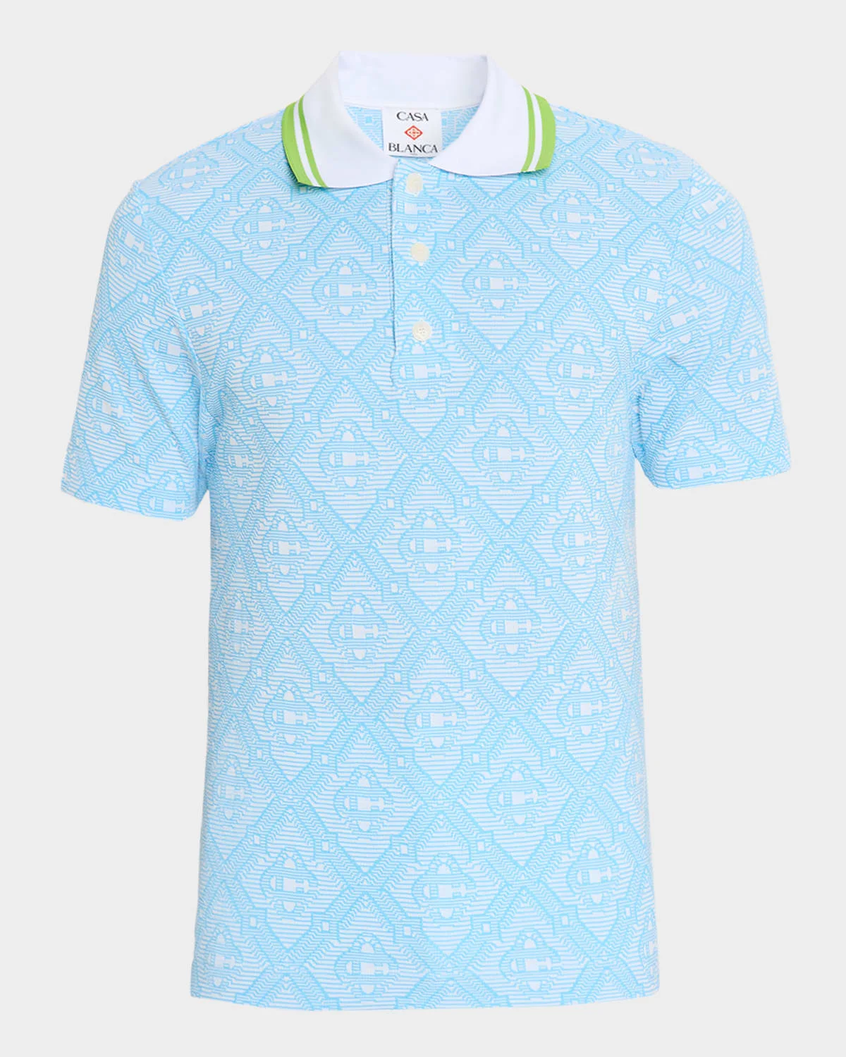 Men's Monogram Jacquard Knit Polo Shirt - 1