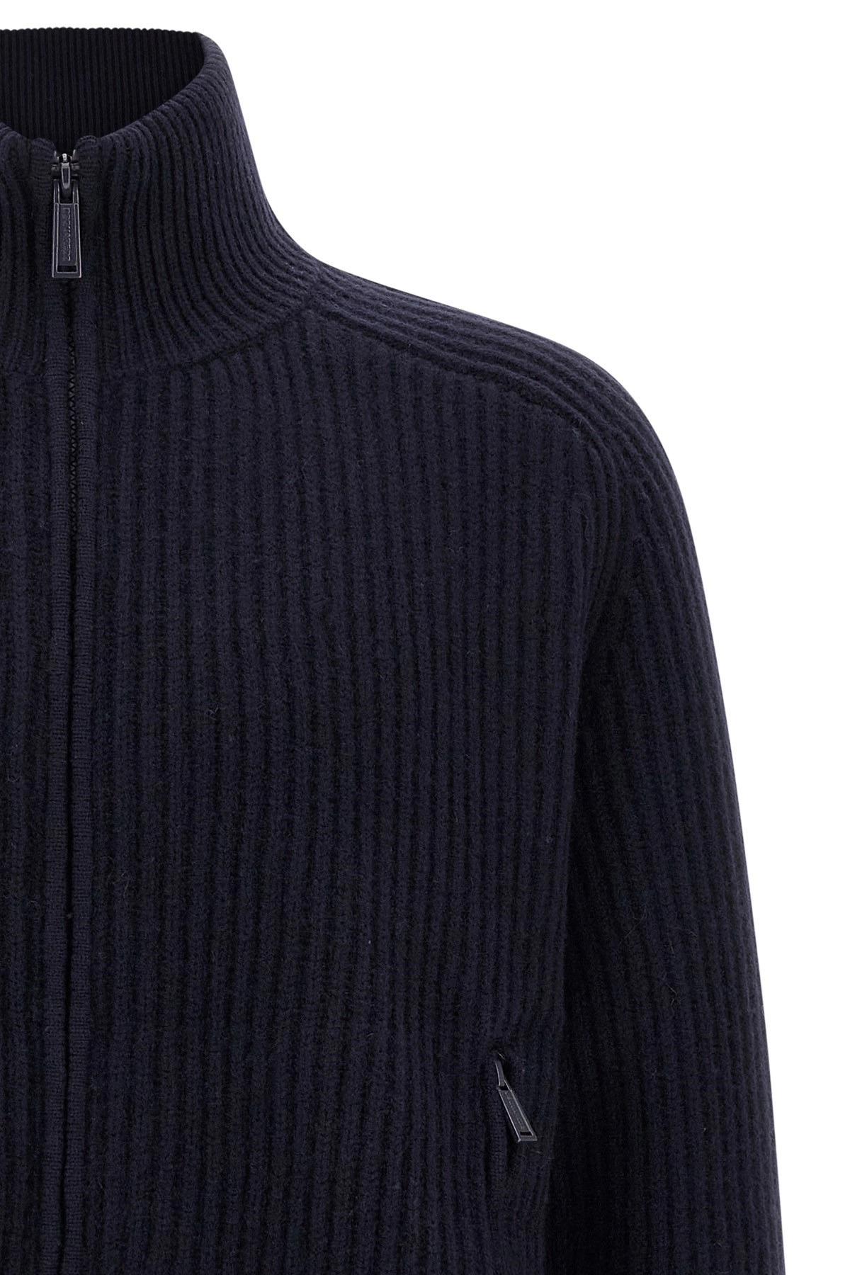 Carded wool insert cardigan - 3
