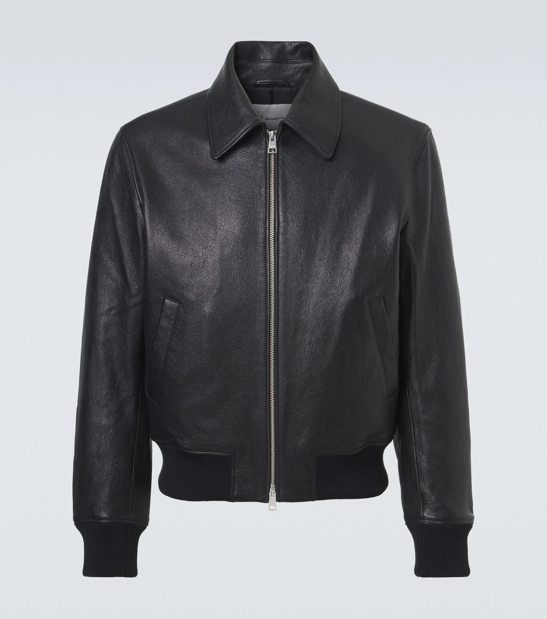 Leather blouson jacket - 1