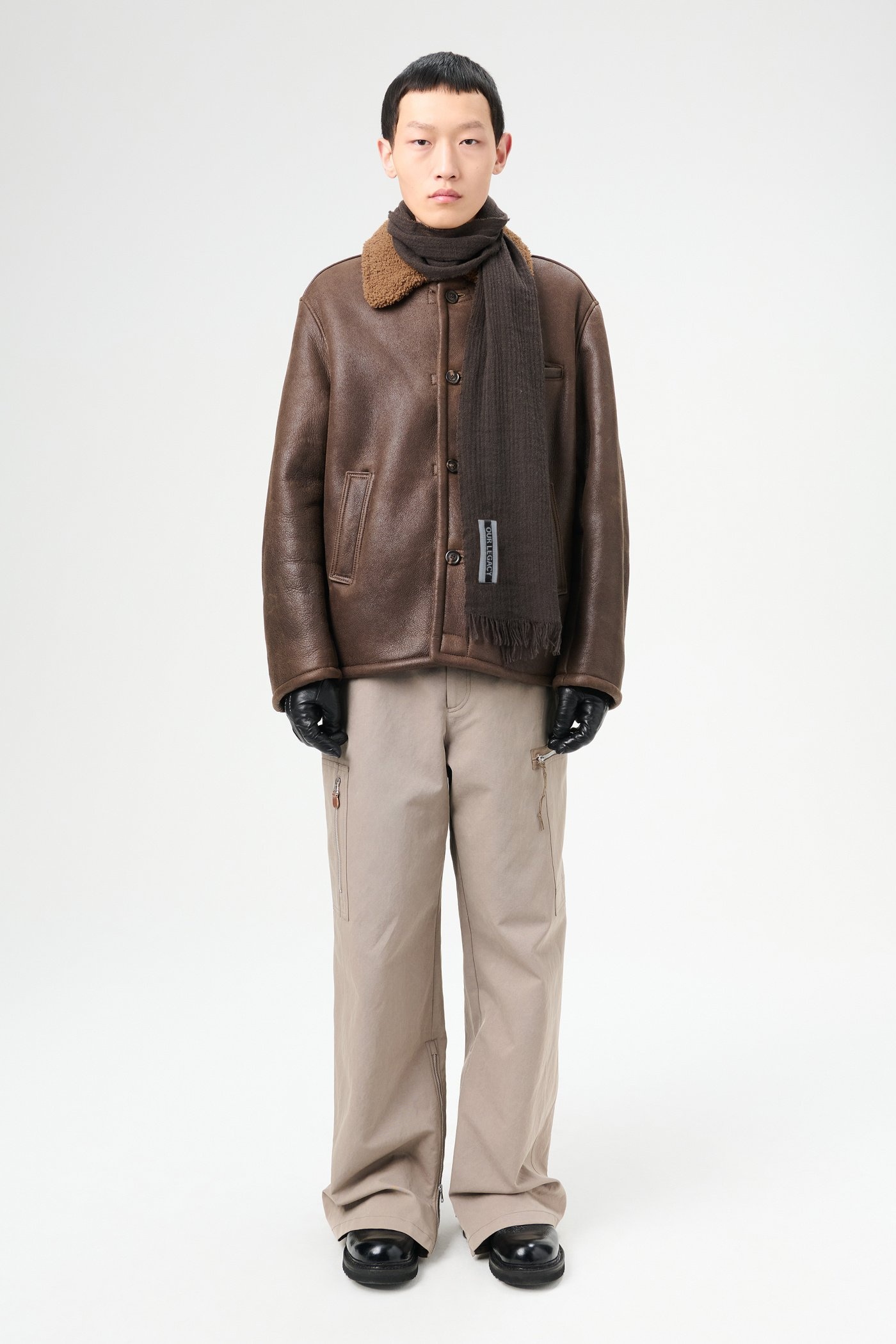 小物 our legacy cottage scarf Our Legacy Cottage Scarf Oak Grey Wool | REVERSIBLE