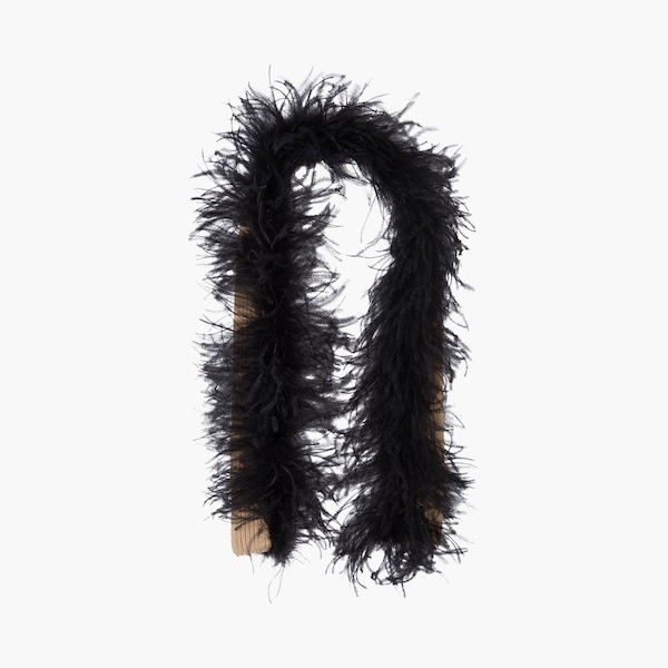 Cashmere scarf with feathers - 3