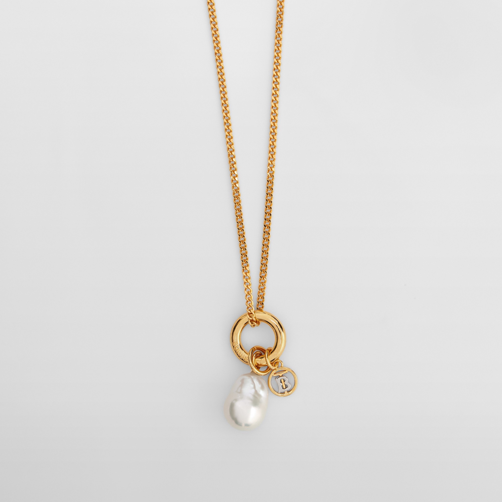 Pearl Detail Gold and Palladium-plated Necklace - 2