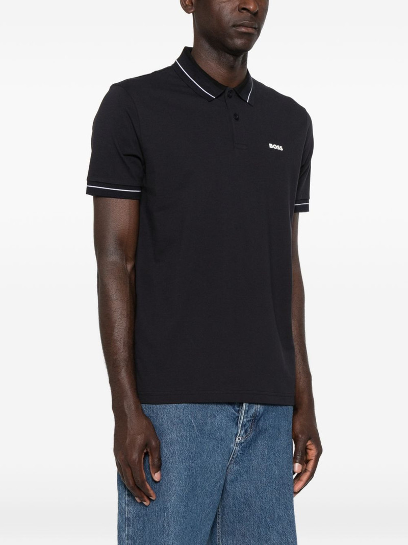 logo-print tipped polo shirt 3