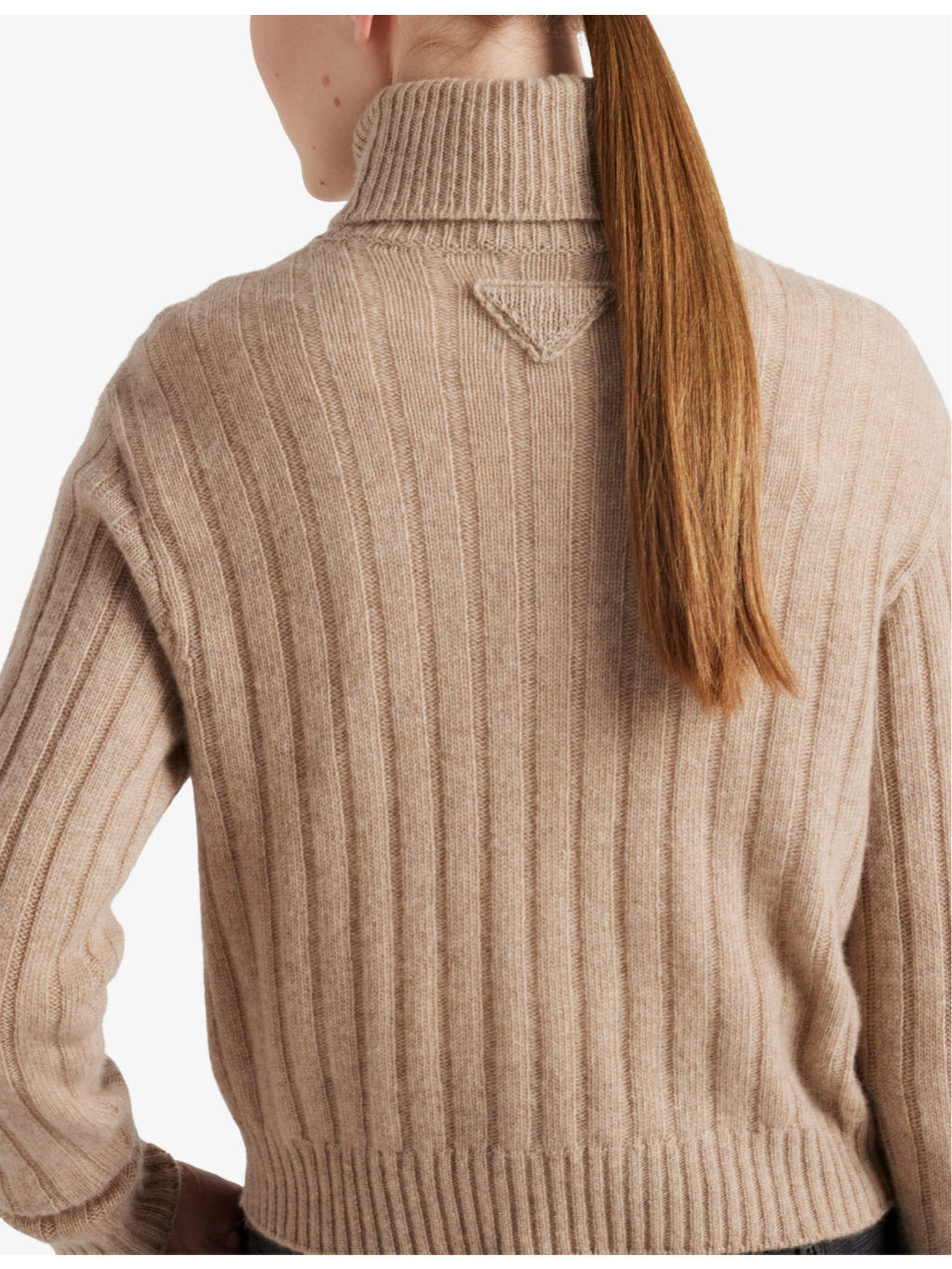 Turtleneck Ribbed Cashmere Jumper - 5