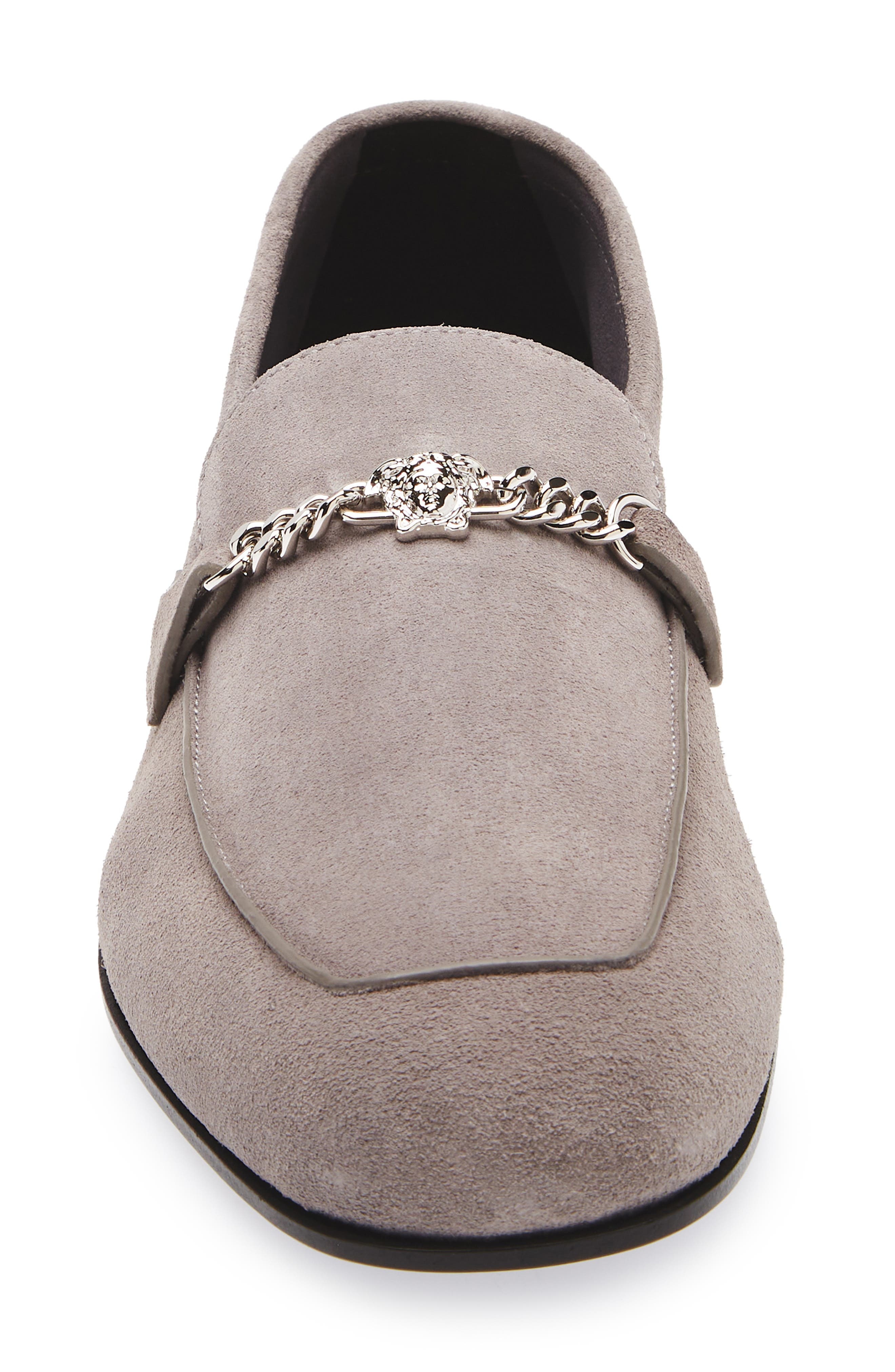 Versace Medusa Chain Suede Loafer in Castel Rock-Palladium at Nordstrom - 4