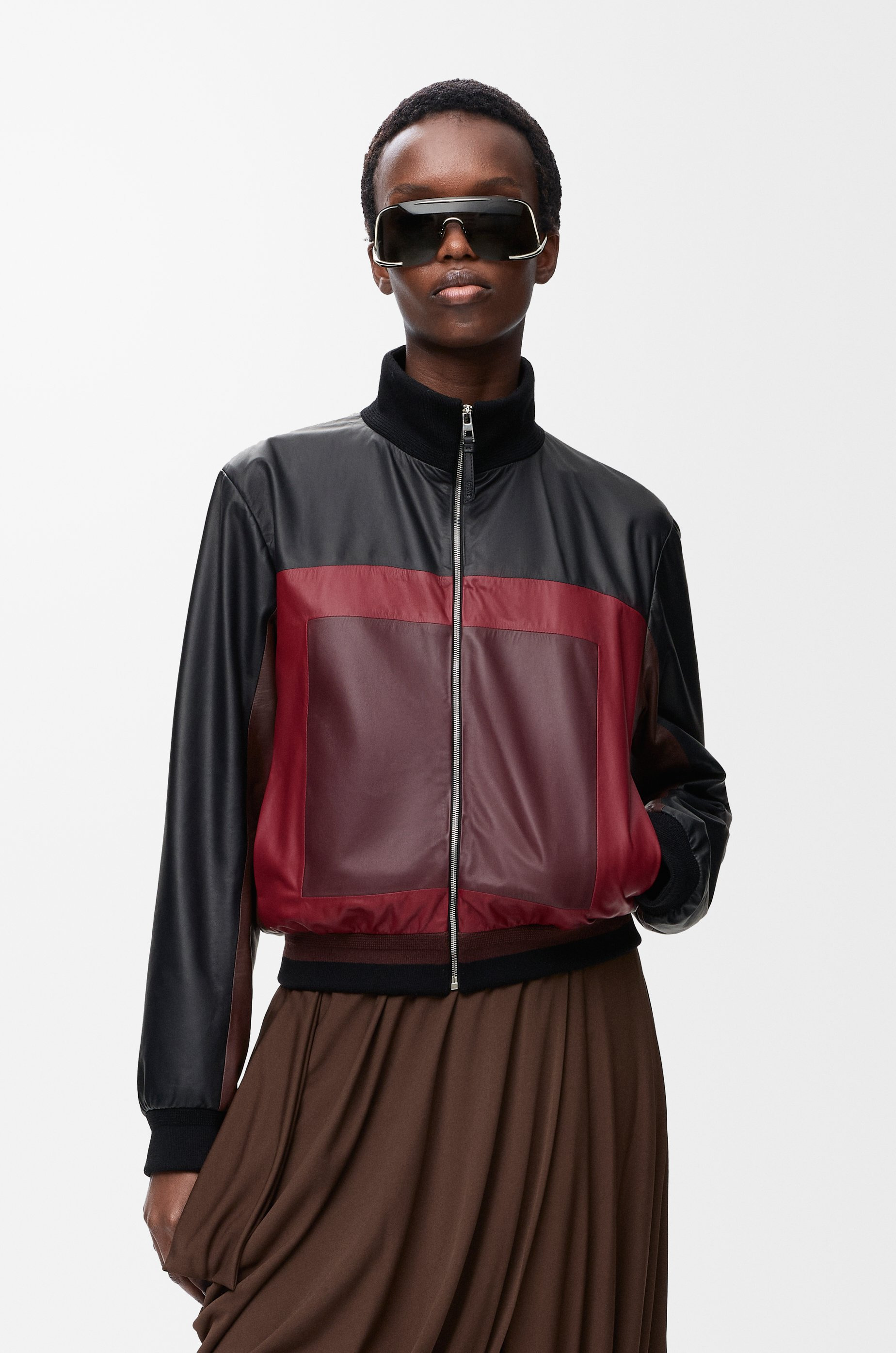 Cropped jacket in nappa lambskin - 3