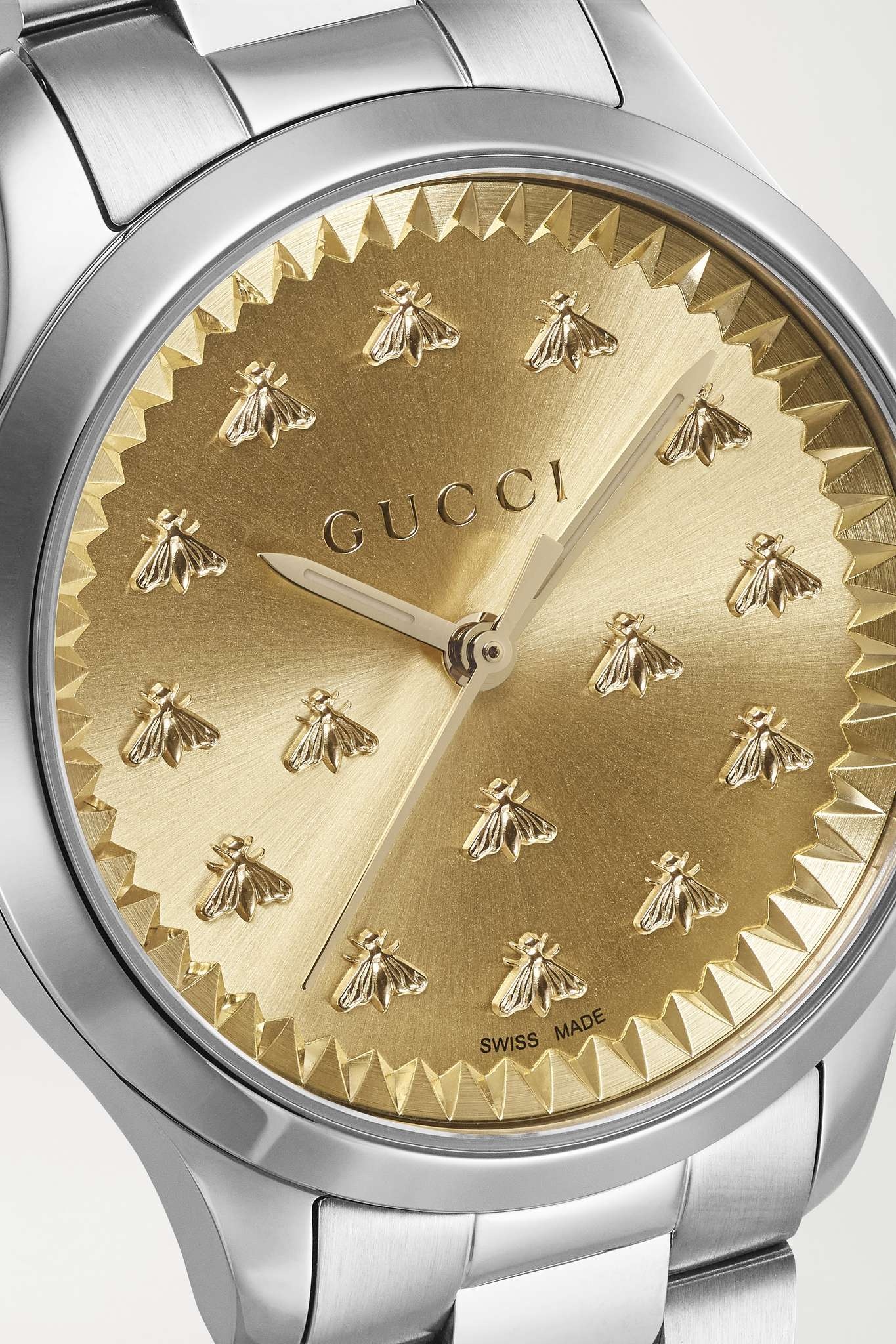 GUCCI G-Timeless 32mm stainless steel watch | netaporter