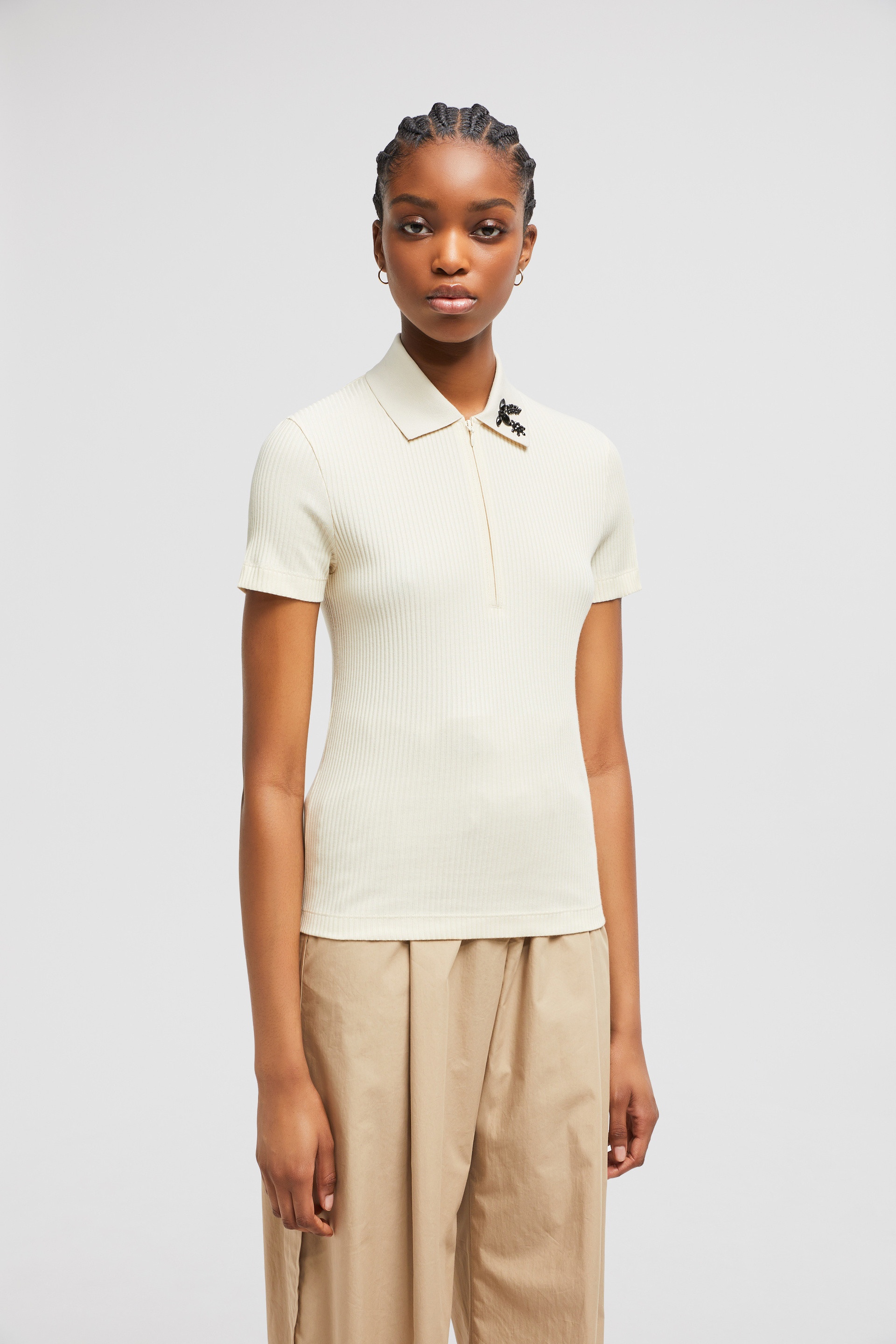 Hand-Beaded Cotton Polo Shirt - 3