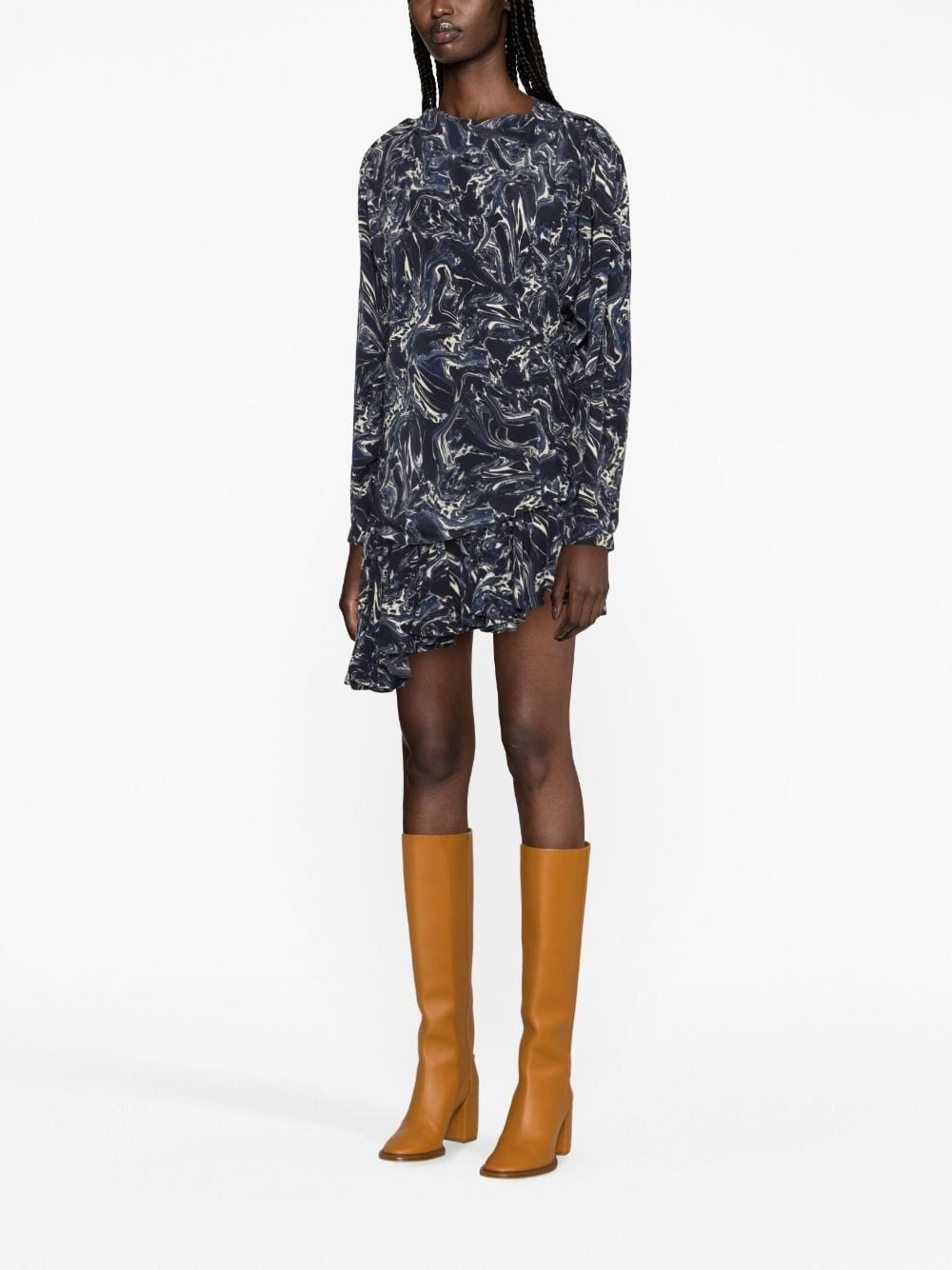 Tiphaine marble-print silk blouse - 3