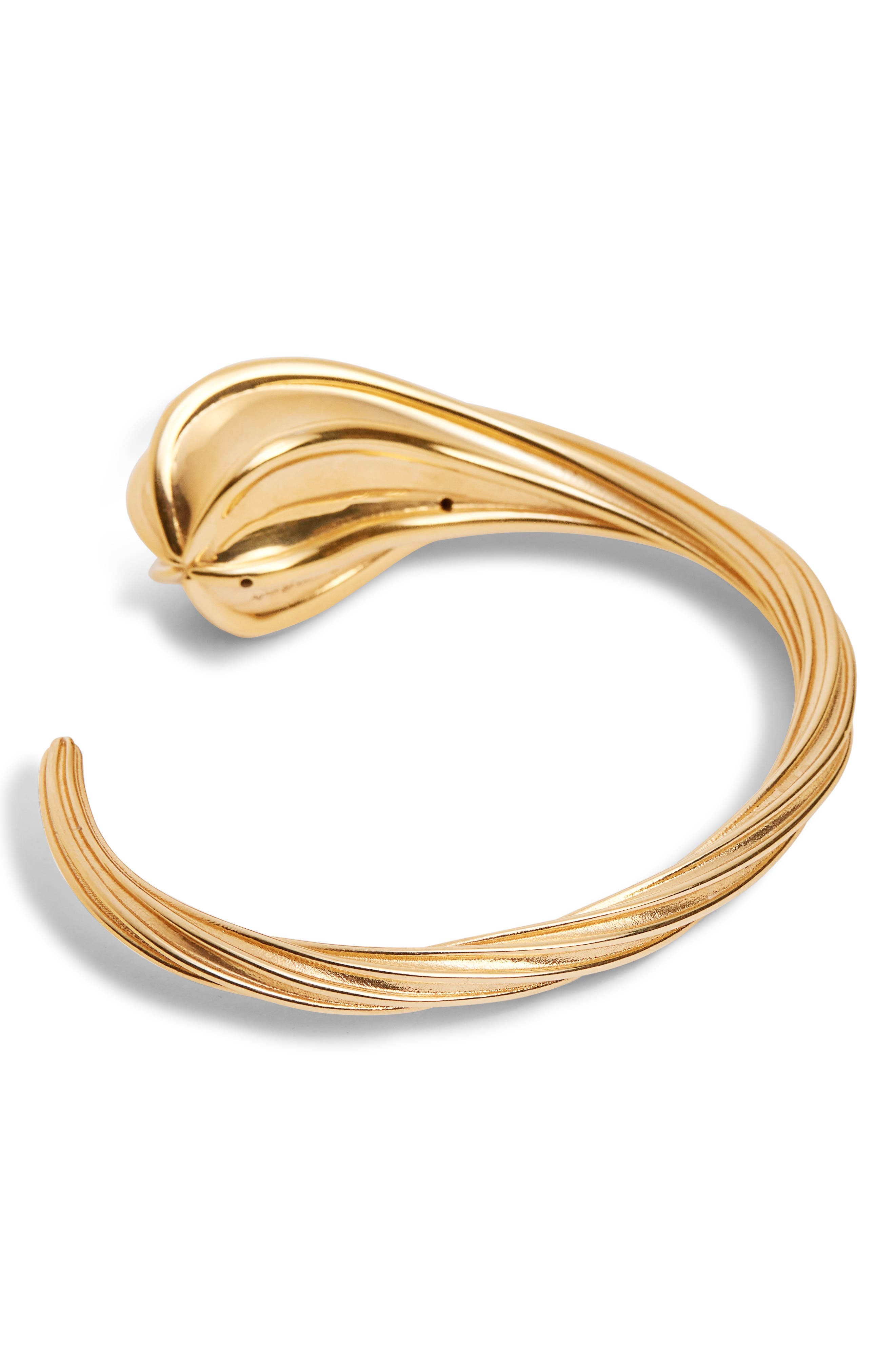 Bottega Veneta Closed Bud Cuff Bracelet in 8120 Yellow Gold at Nordstrom - 2