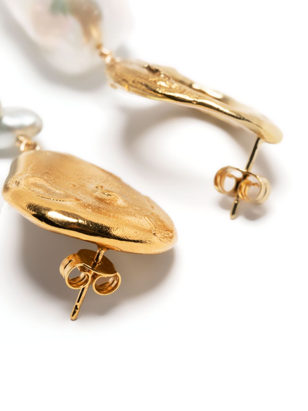 Infernal Storm gold-plated pearl earrings - 4