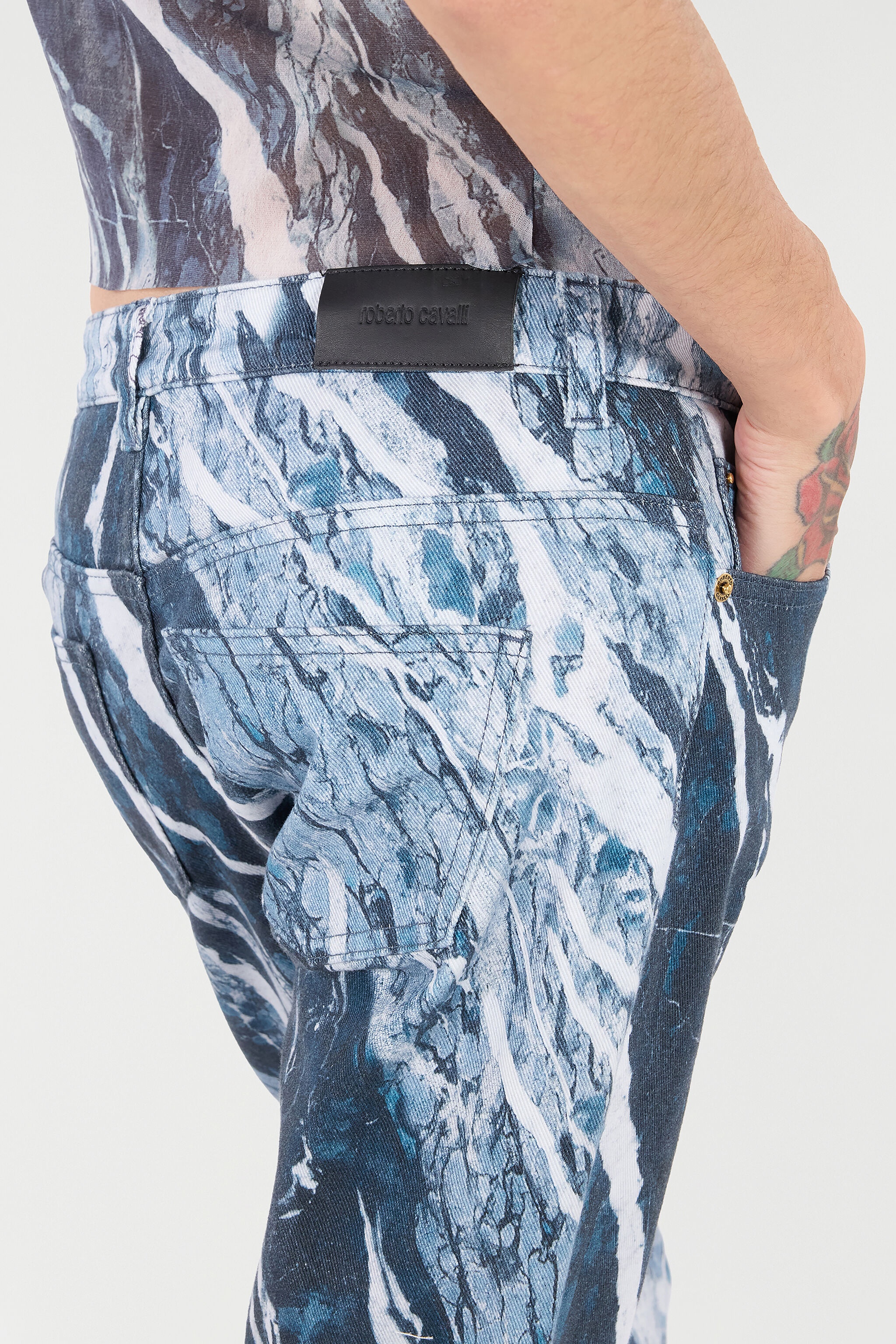 Pants With Marble Print - 7