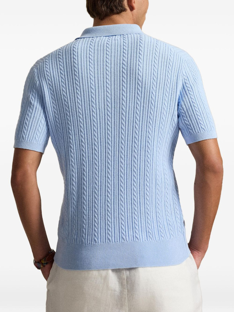 cable-knit polo shirt 4