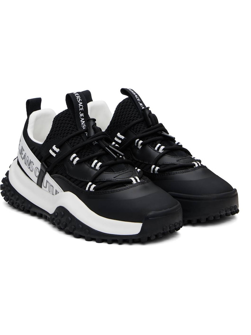 Black & White Logo Hyber Sneakers 4
