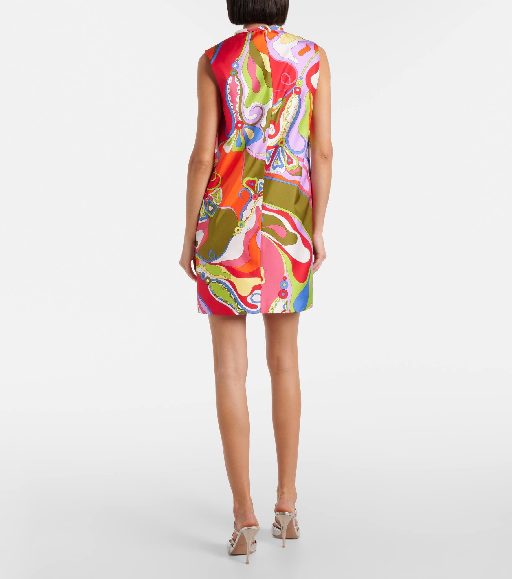Orchidee silk twill minidress - 3
