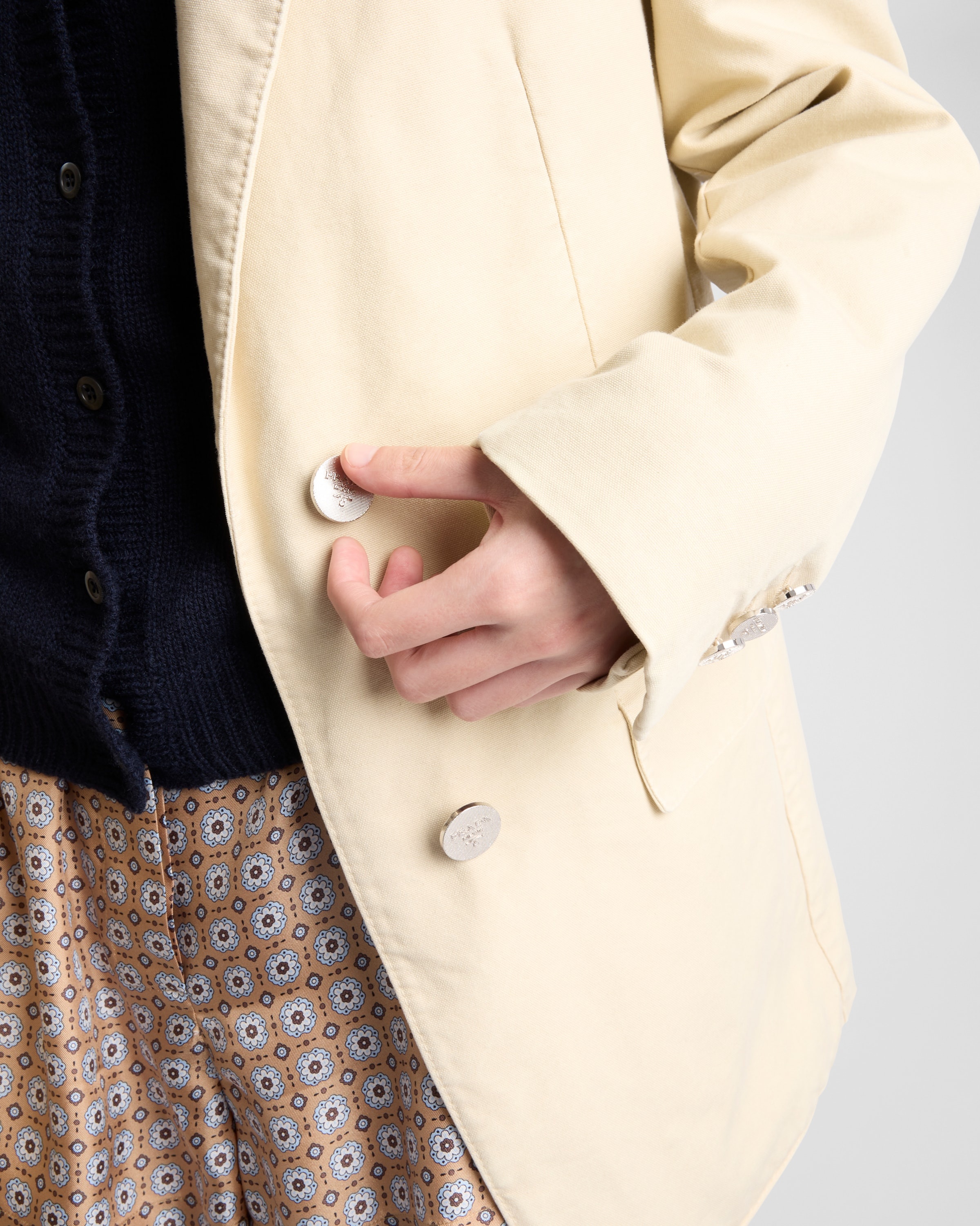 Single-breasted old canvas jacket - 3