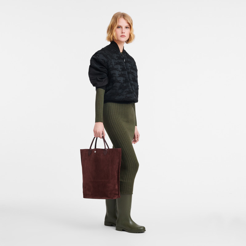 Longchamp Cabas Longchamp M Tote bag Burgundy - Leather outlook