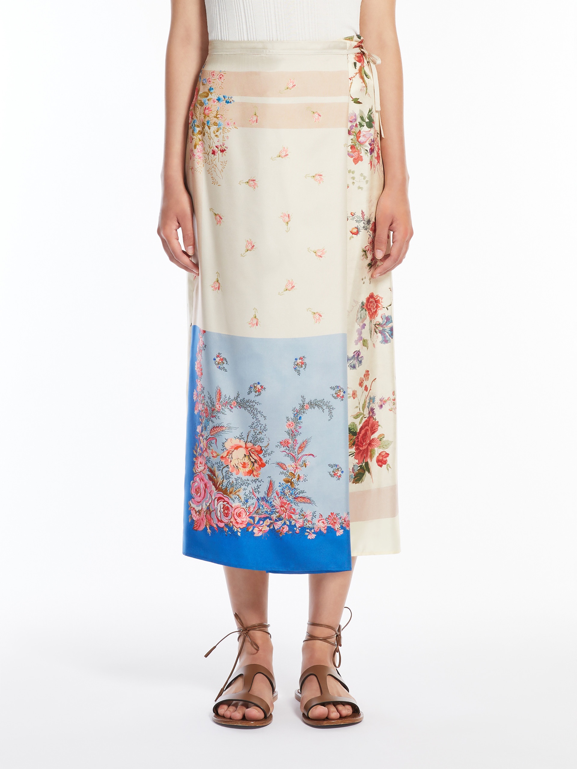 PEGGI Printed silk skirt - 3