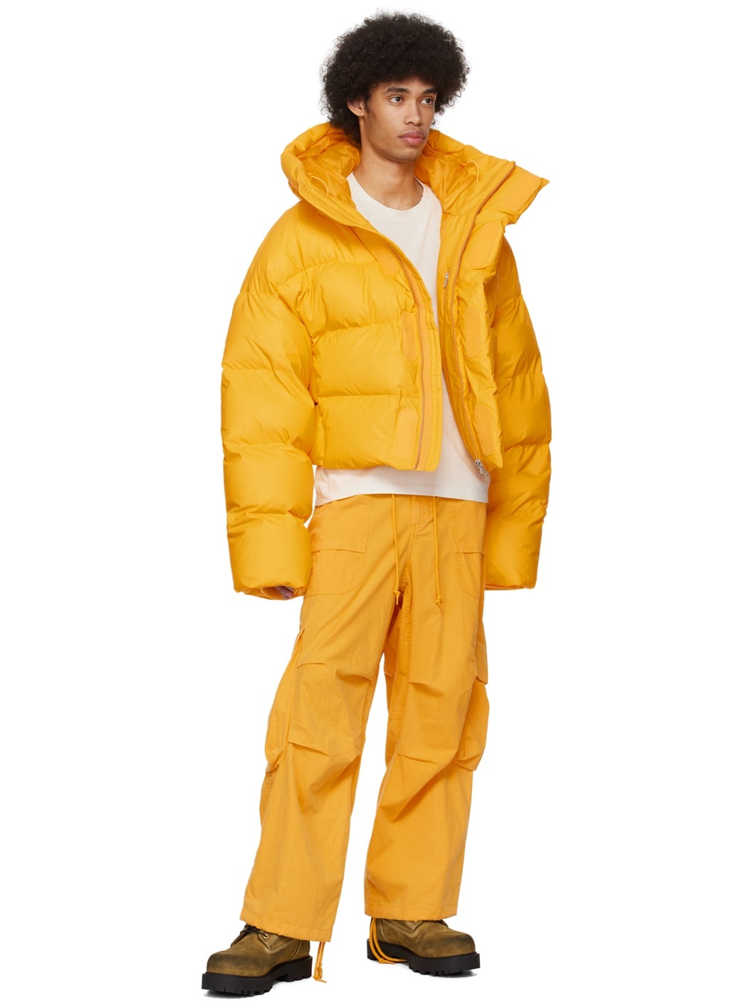 Yellow MML Down Puffer Jacket - 4