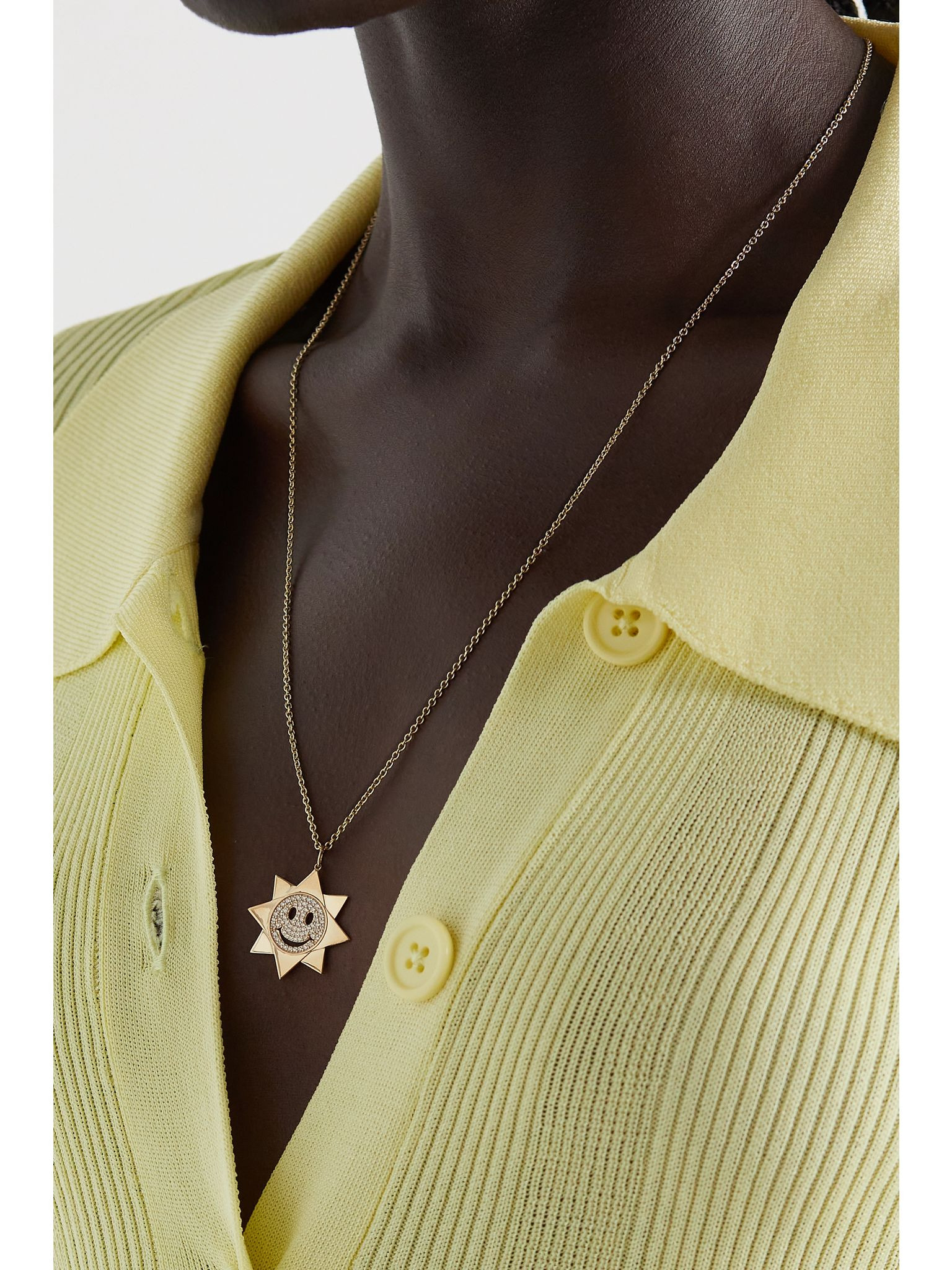 14-karat gold diamond necklace Gold - 2