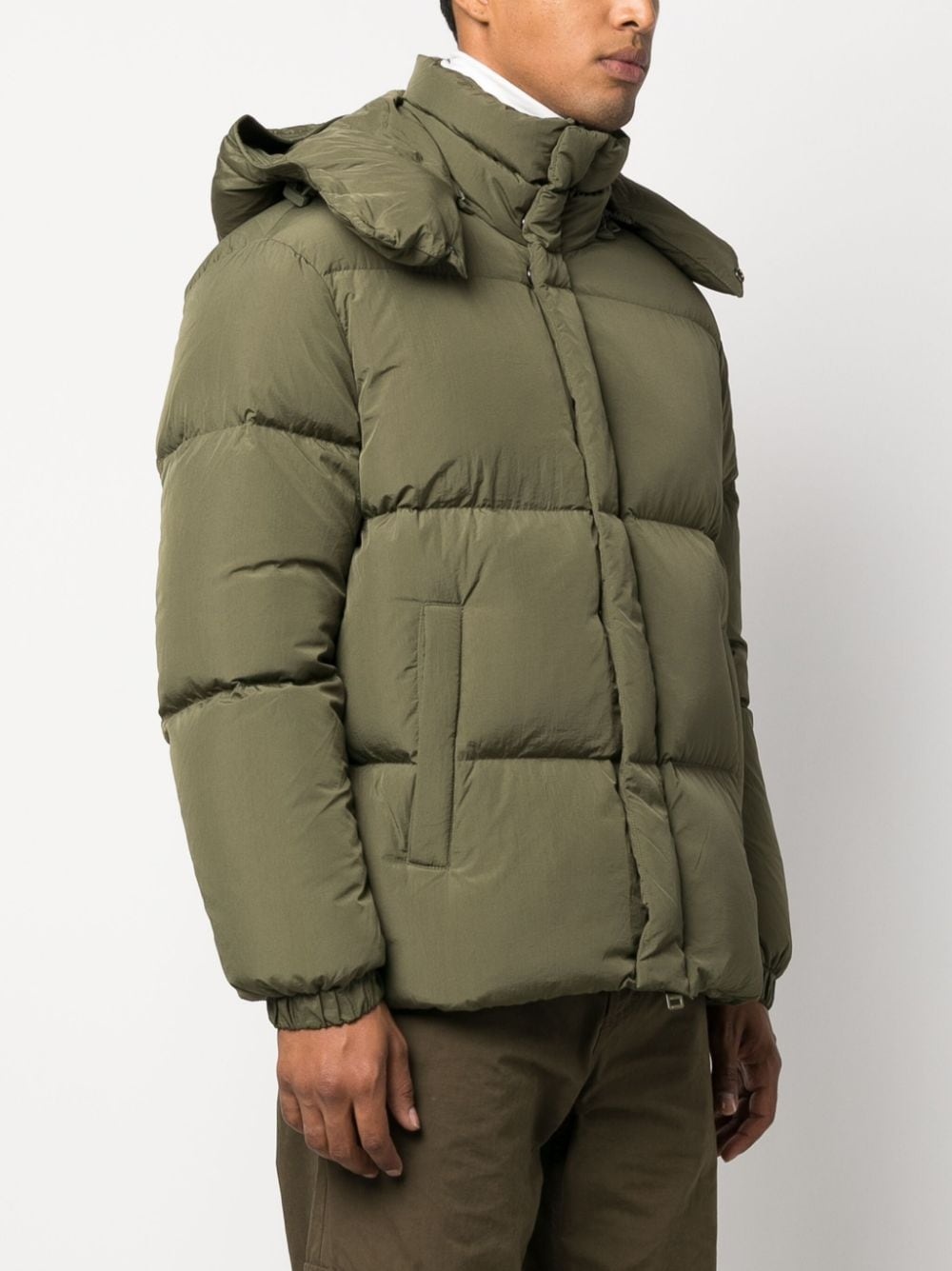 hooded zip-up padded jacket - 3