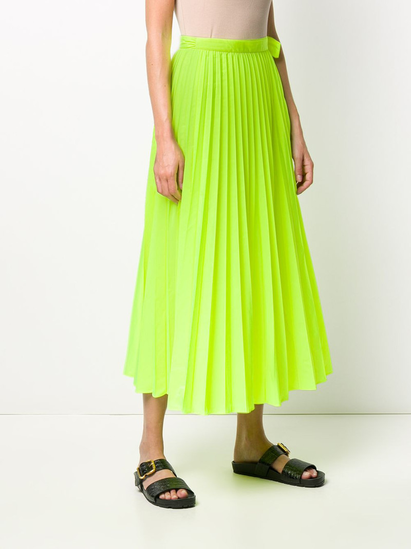 high-waisted pleated midi skirt 3