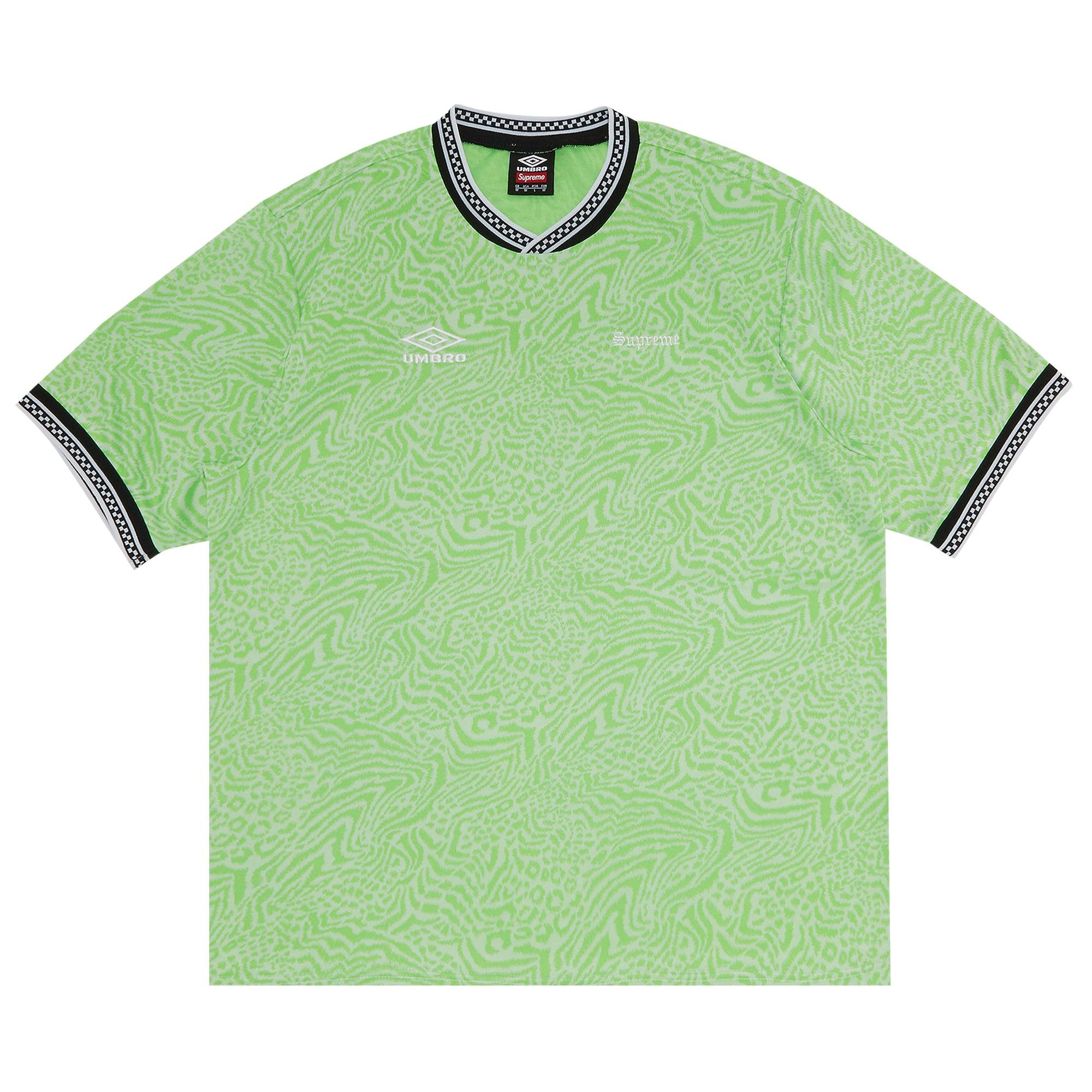 Supreme x Umbro Jacquard Animal Print Soccer Jersey 'White' - 1