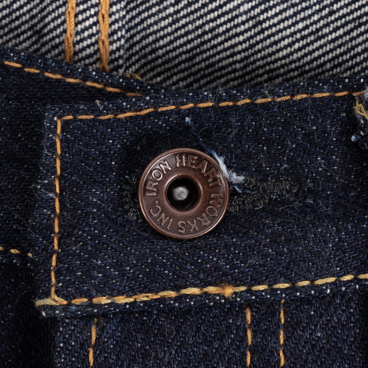 IH-888S-UHR 21/23oz Ultra Heavy Raw Selvedge Denim Medium/High Rise Tapered Cut Jeans - Indigo - 8