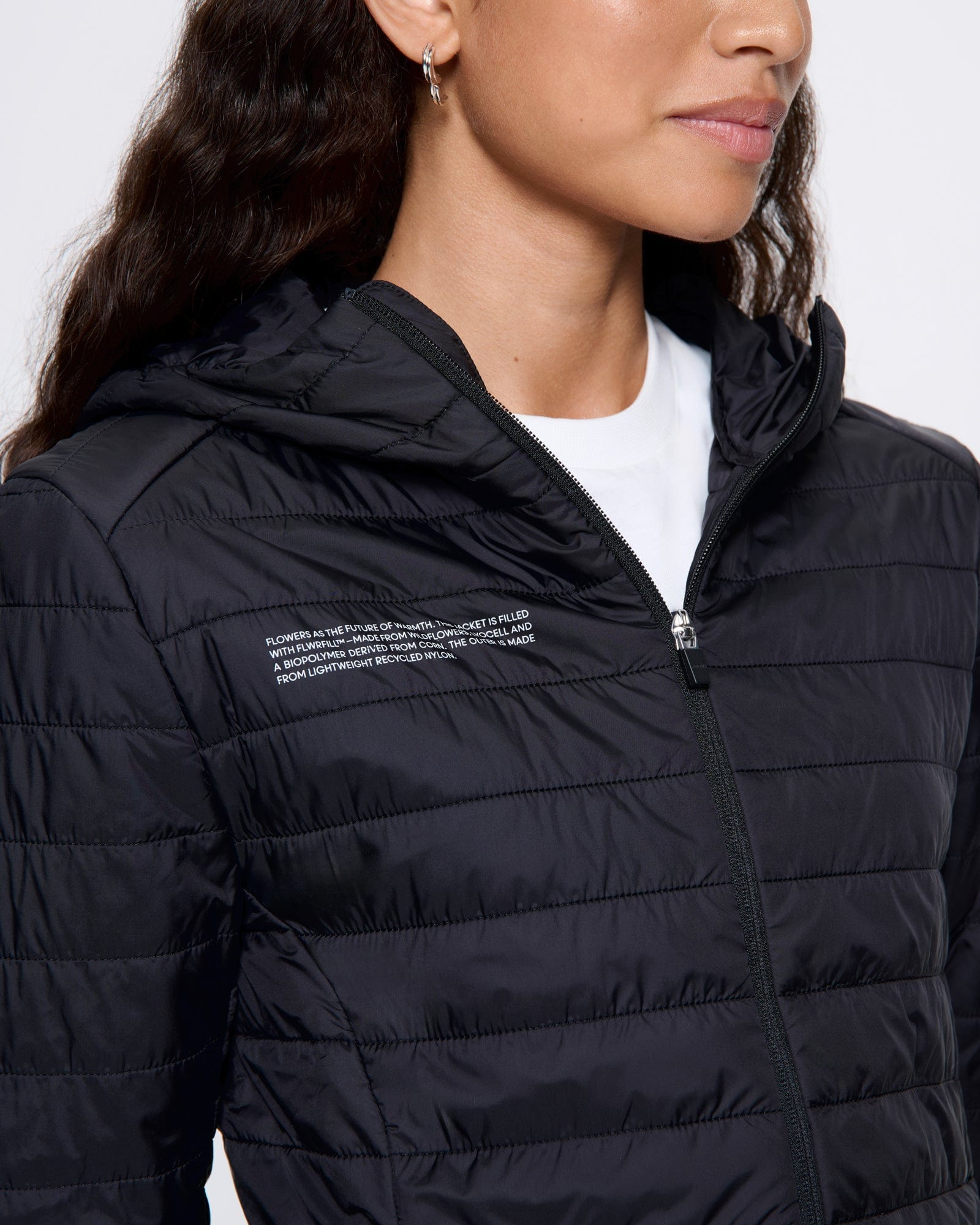 Womens Flower-Warmth Lite Jacket - Black - 4