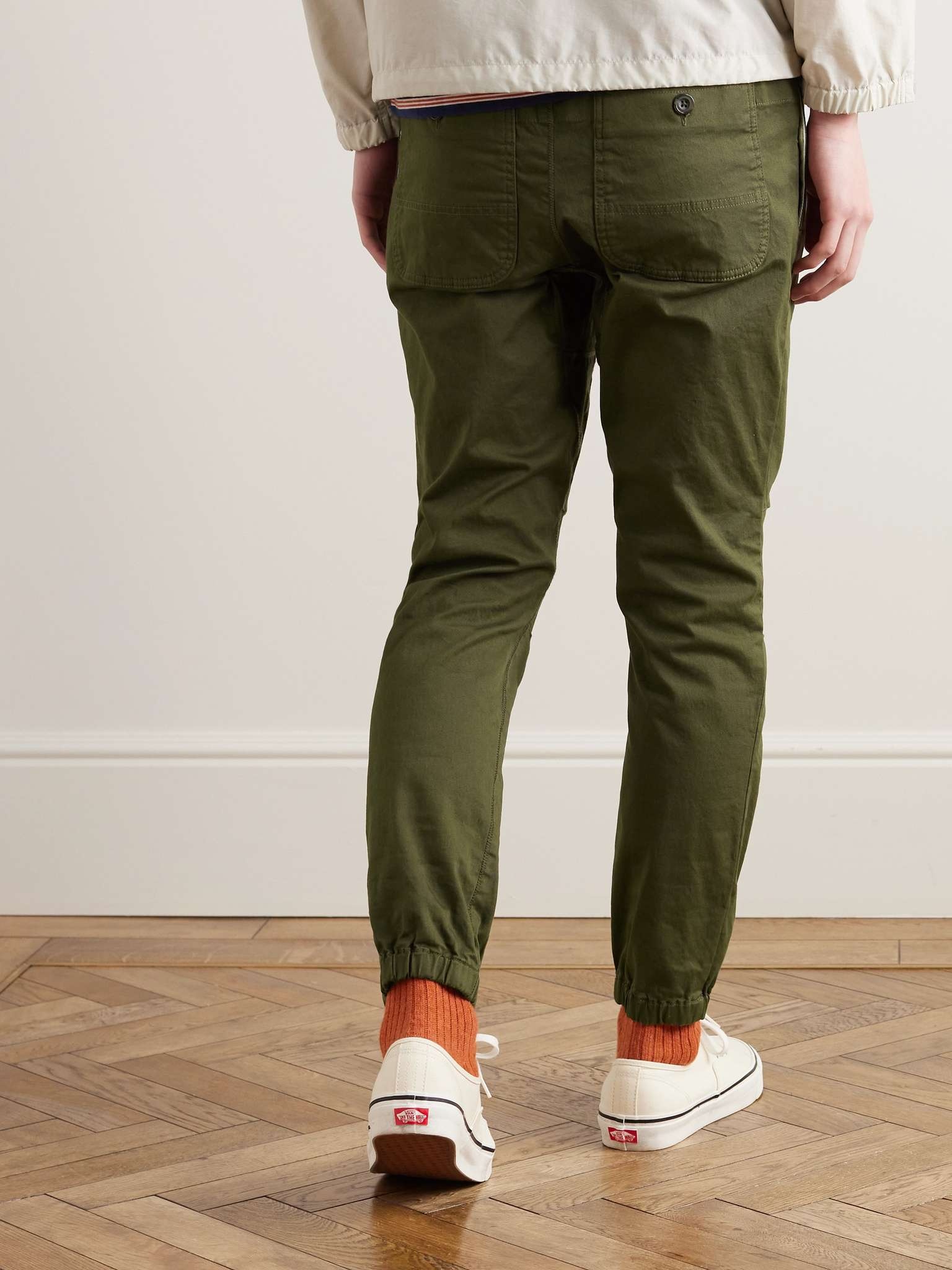 Gym Tapered Stretch-Cotton Twill Drawstring Trousers - 4