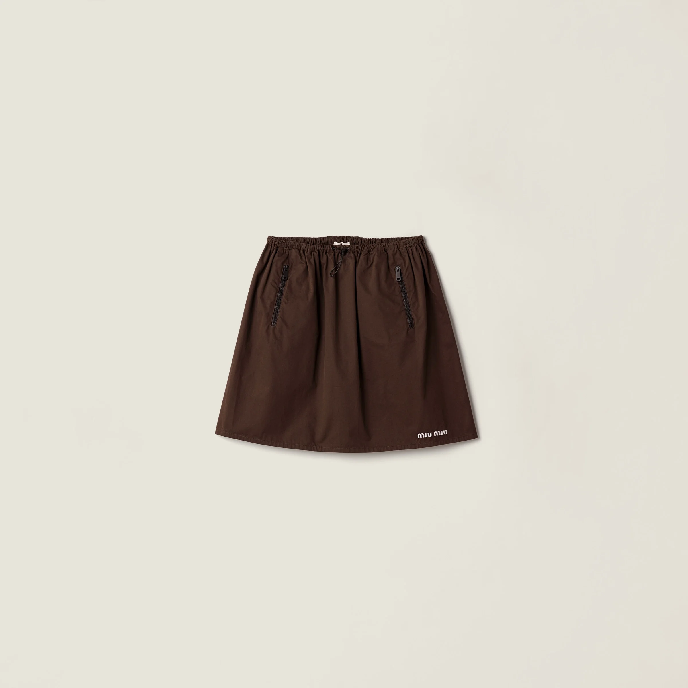 Washed gabardine skirt - 1