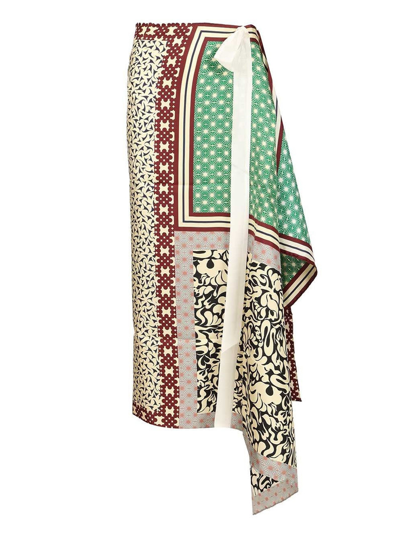 Dries Van Noten Women Gonna Pareo In Seta Stampata 1