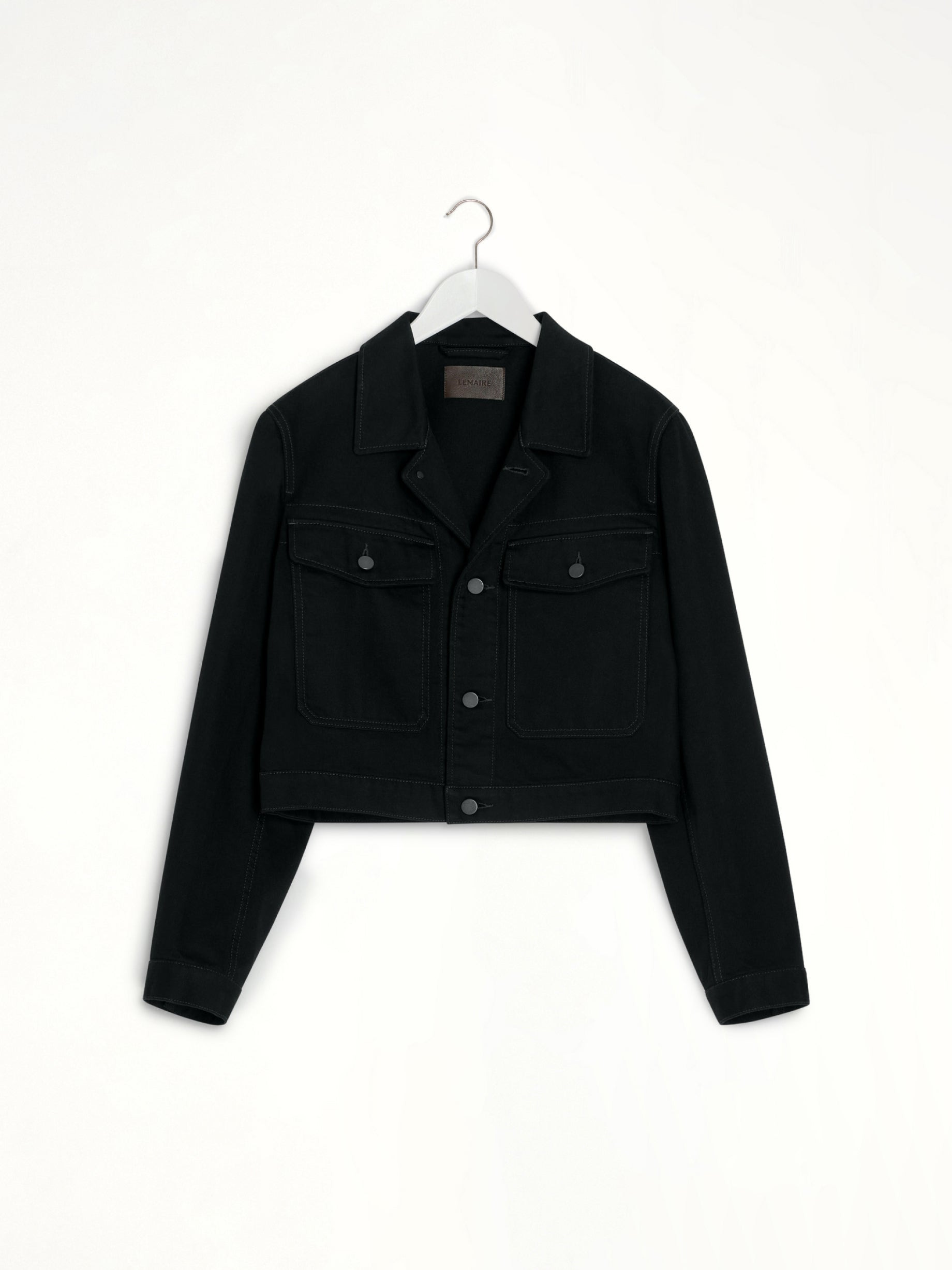 Cropped Blouson in Black - 2