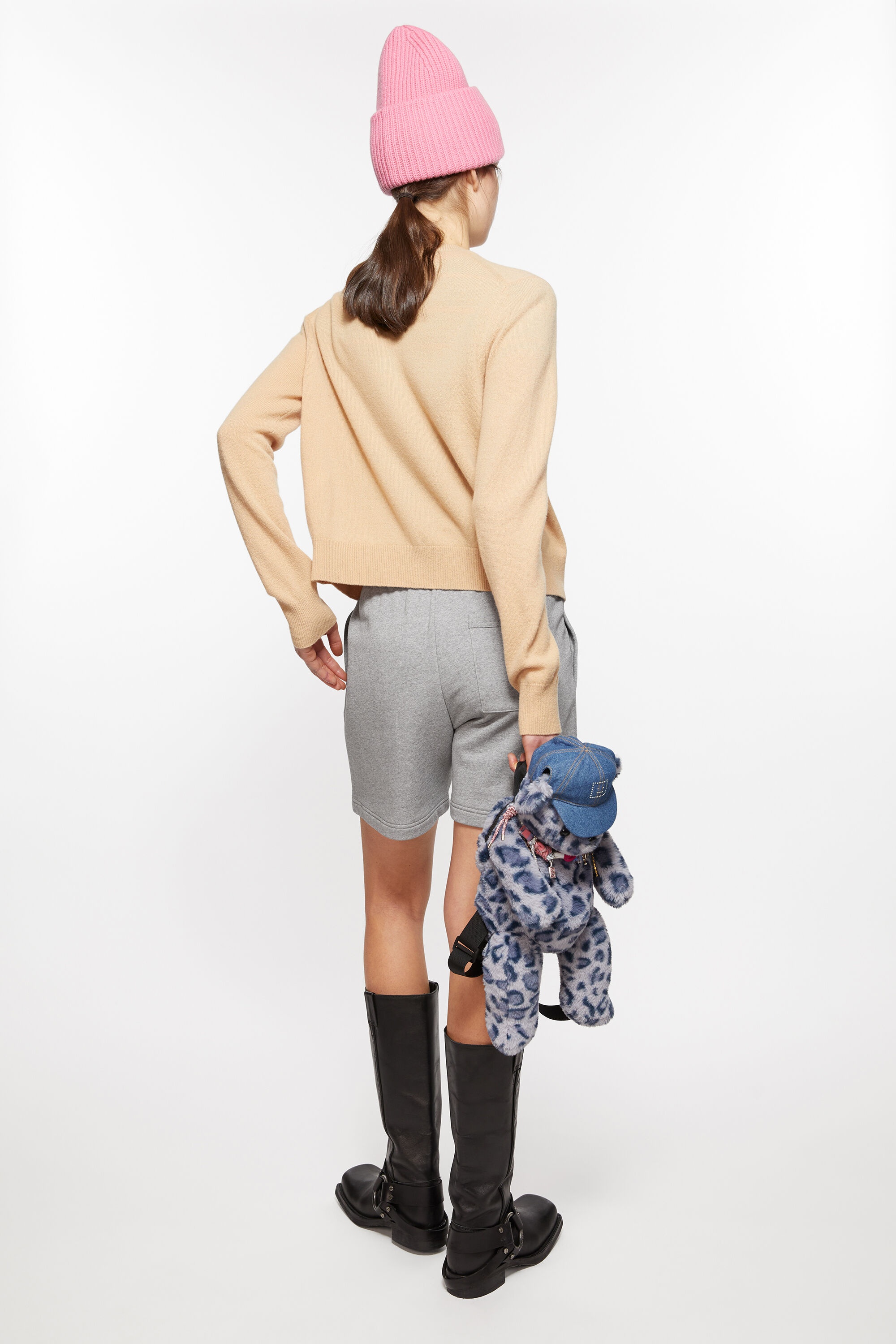 Fleece shorts - Light Grey Melange - 4
