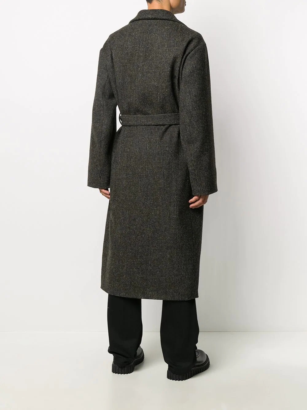 belted virgin wool coat - 4