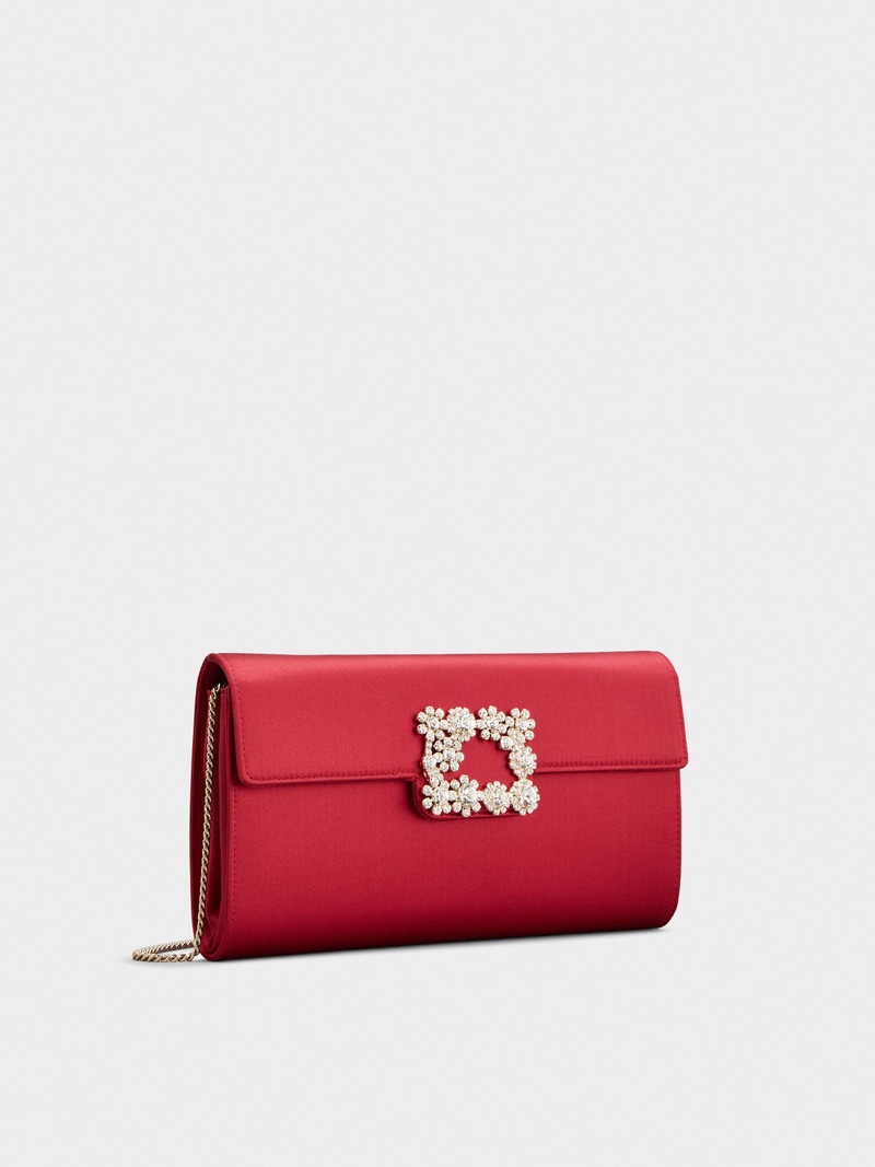 Roger Vivier Efflorescence Clutch in satin outlook