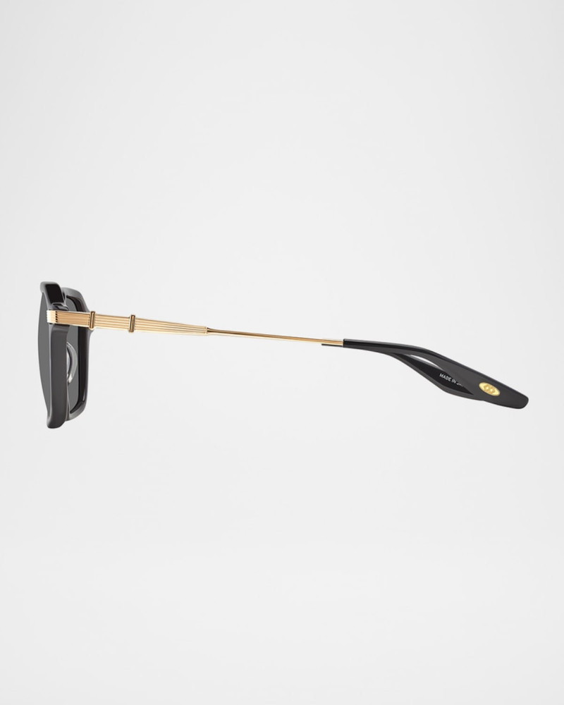 BARTON PERREIRA Men's Delon Acetate and Titanium Rectangle Sunglasses outlook