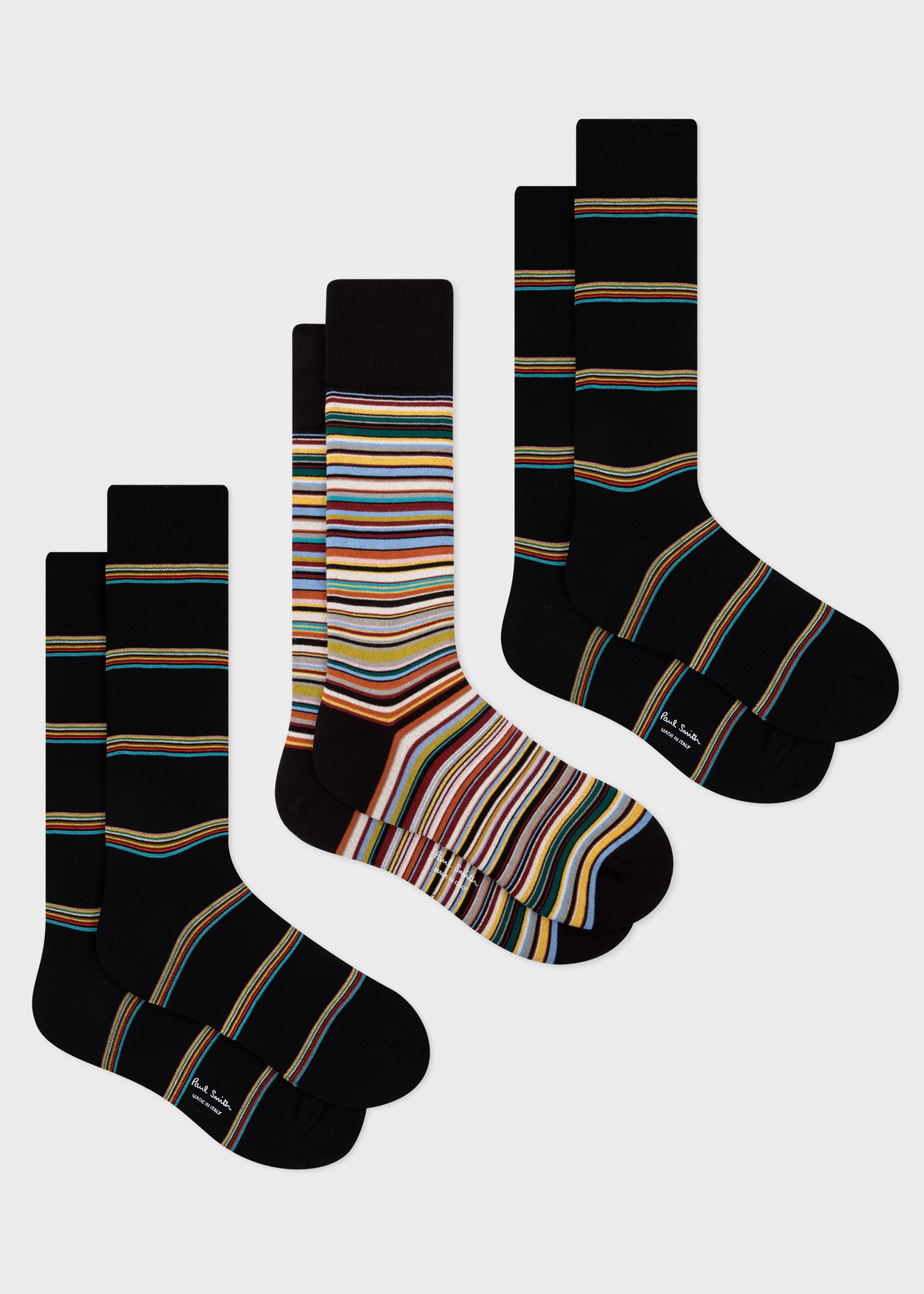 'Signature Stripe' Card Holder And Three Pack Socks Gift Set - 4