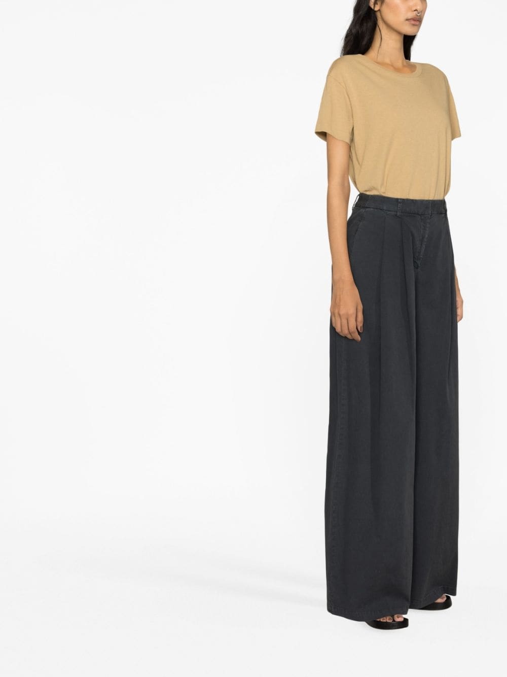 high-waist wide-leg trousers - 4