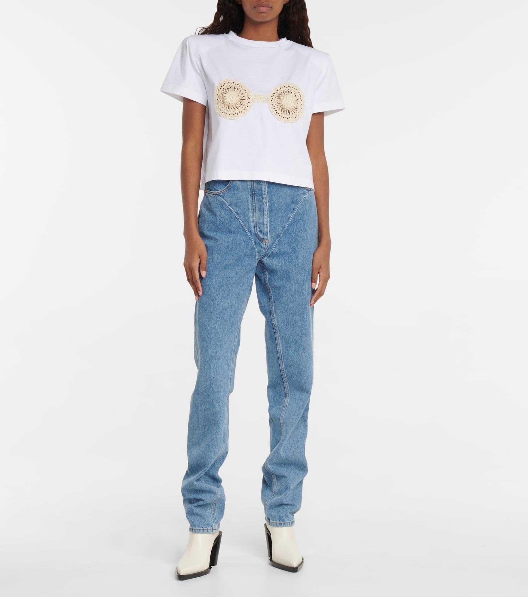 Embroidered cotton T-shirt - 2