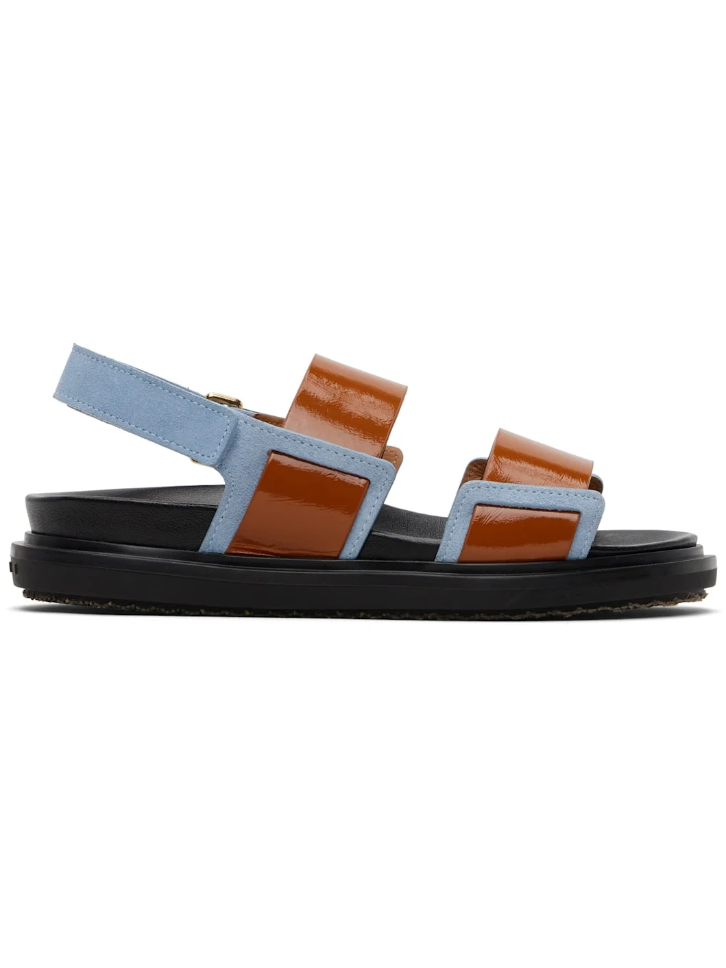 Tan & Blue Fussbett Sandals - 1