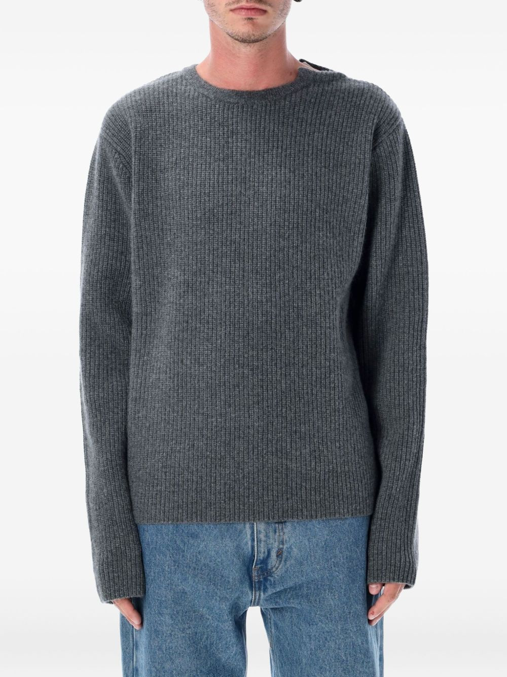 ribbed cashmere sweater - 3