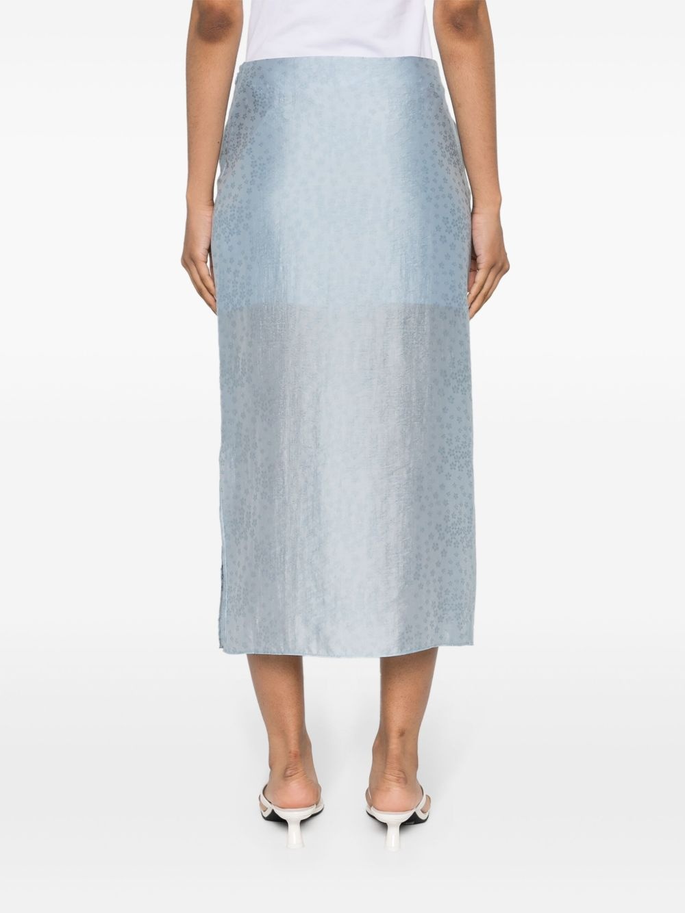 Graziela floral-embroidered skirt - 4