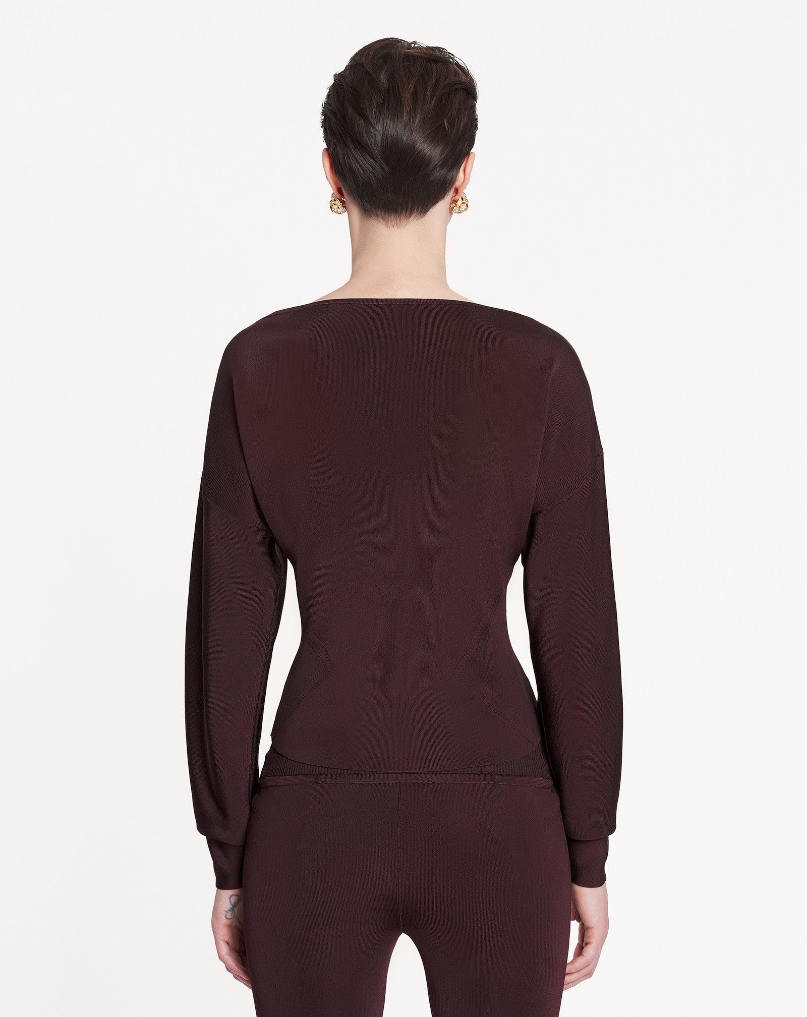 WIDE-NECK SWEATER WITH RAGLAN SLEEVES - 4