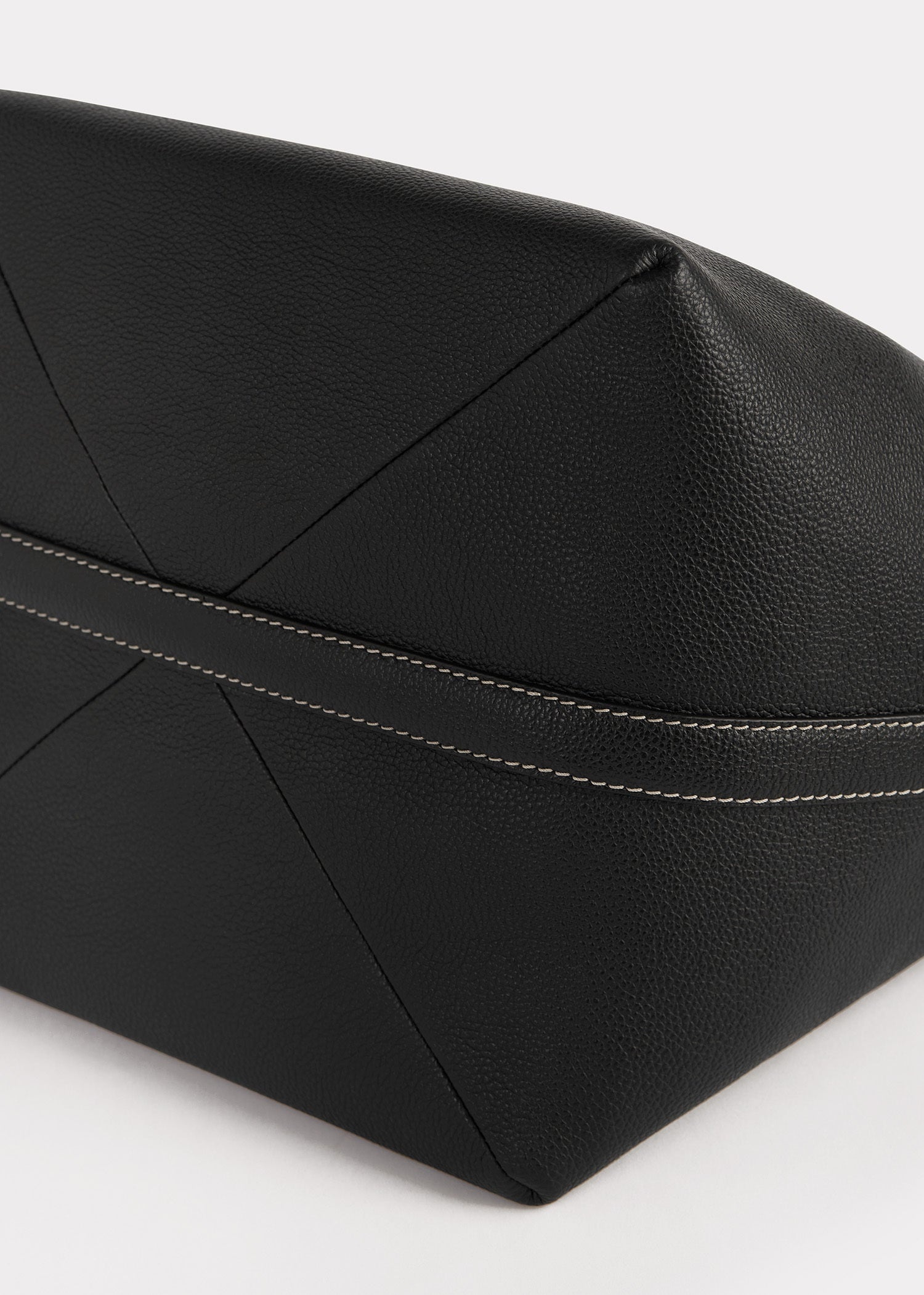 Belted tote black grain - 5