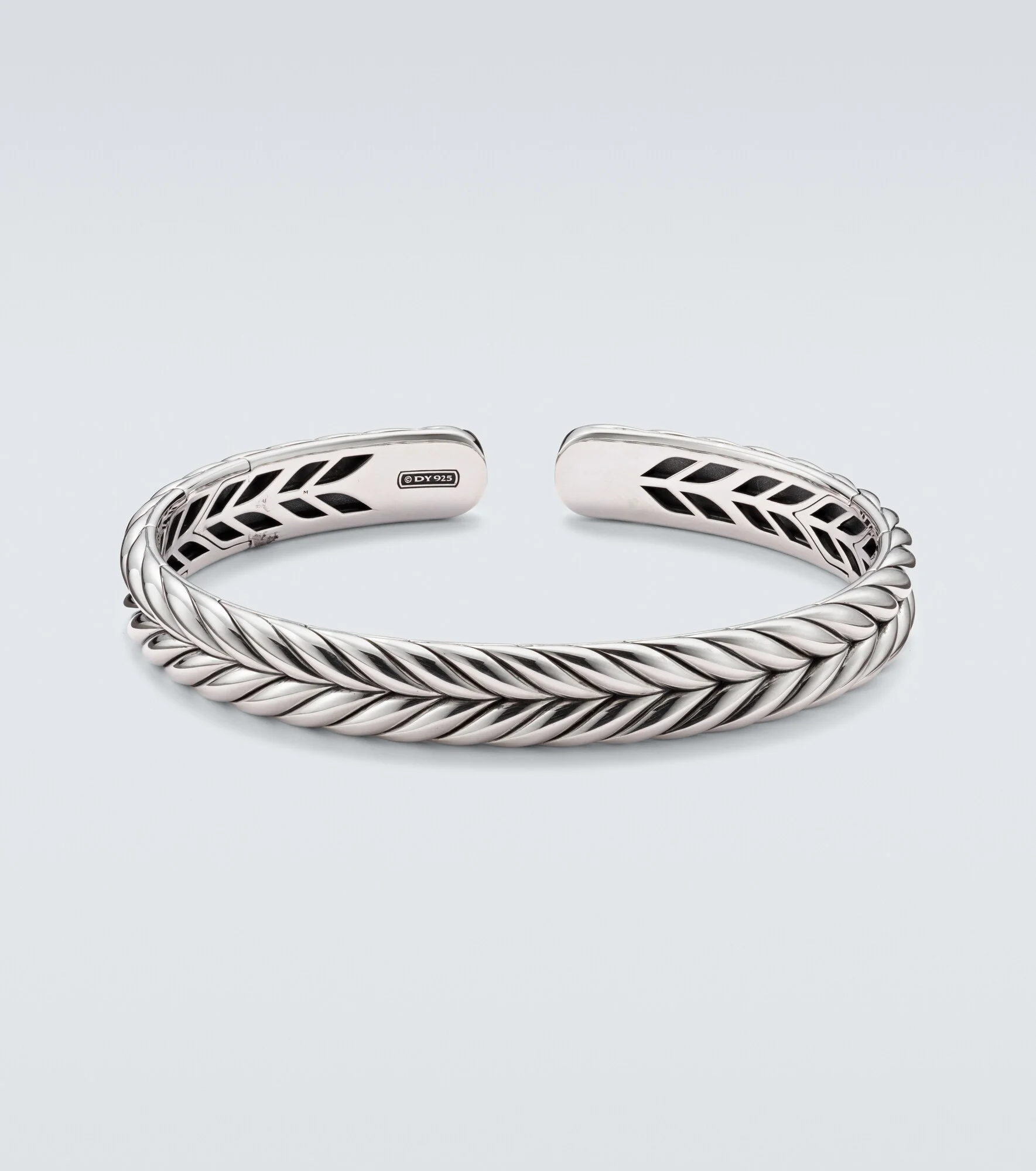 Chevron sterling silver cuff bracelet - 1