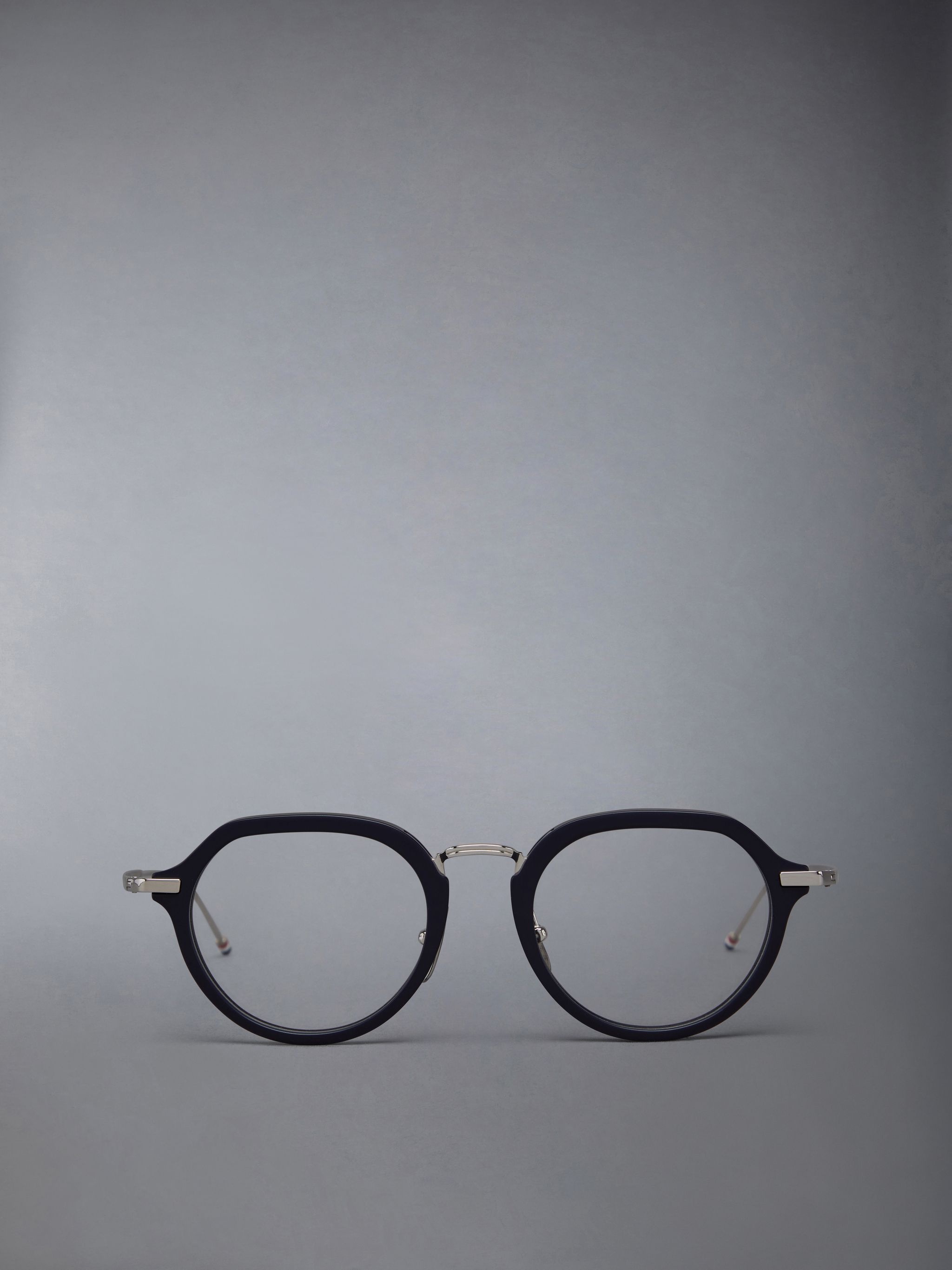 ROUND EYEGLASSES IN ACETATE AND TITANIUM - 1