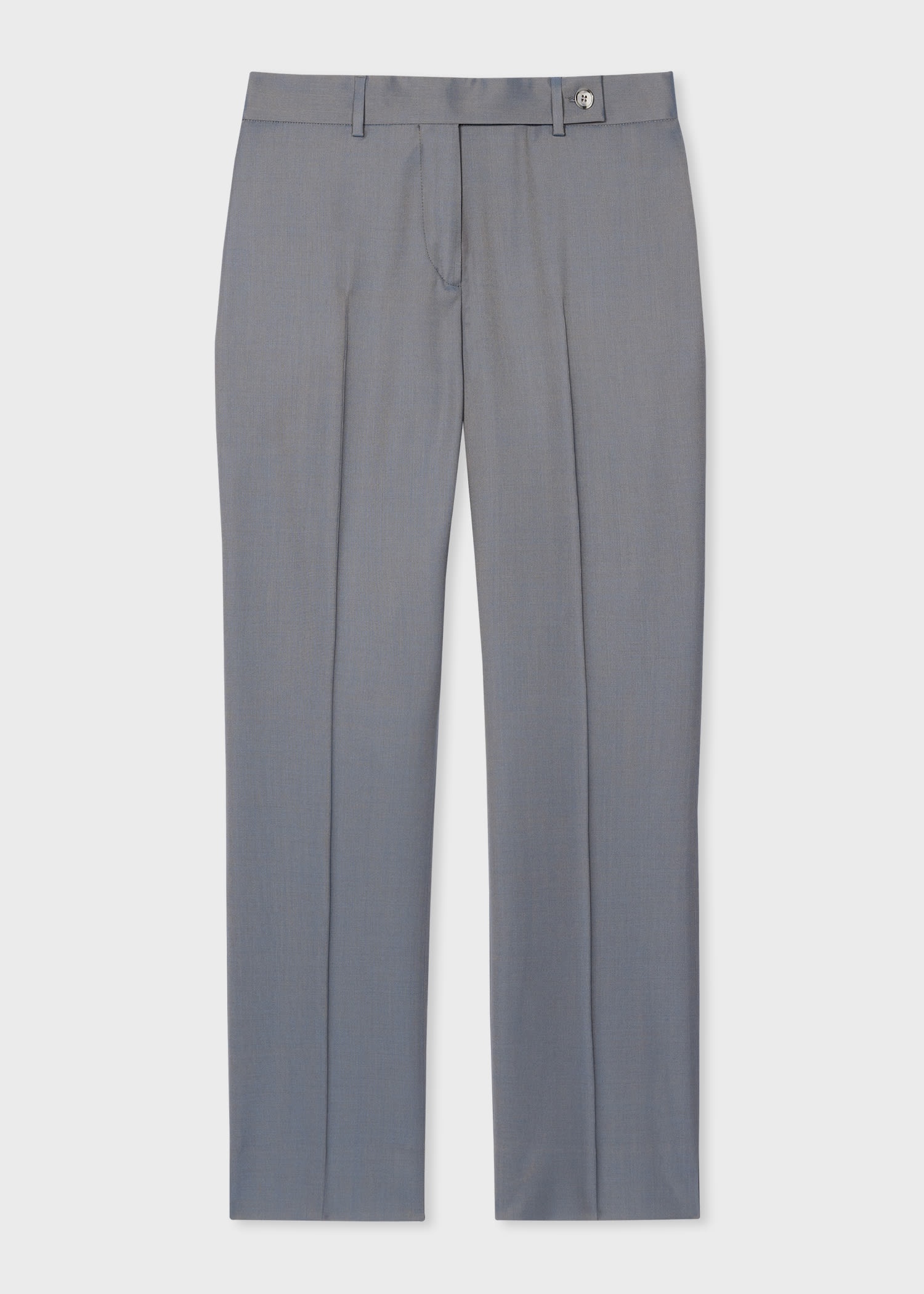Grey Wool Slim-Fit Trousers - 1