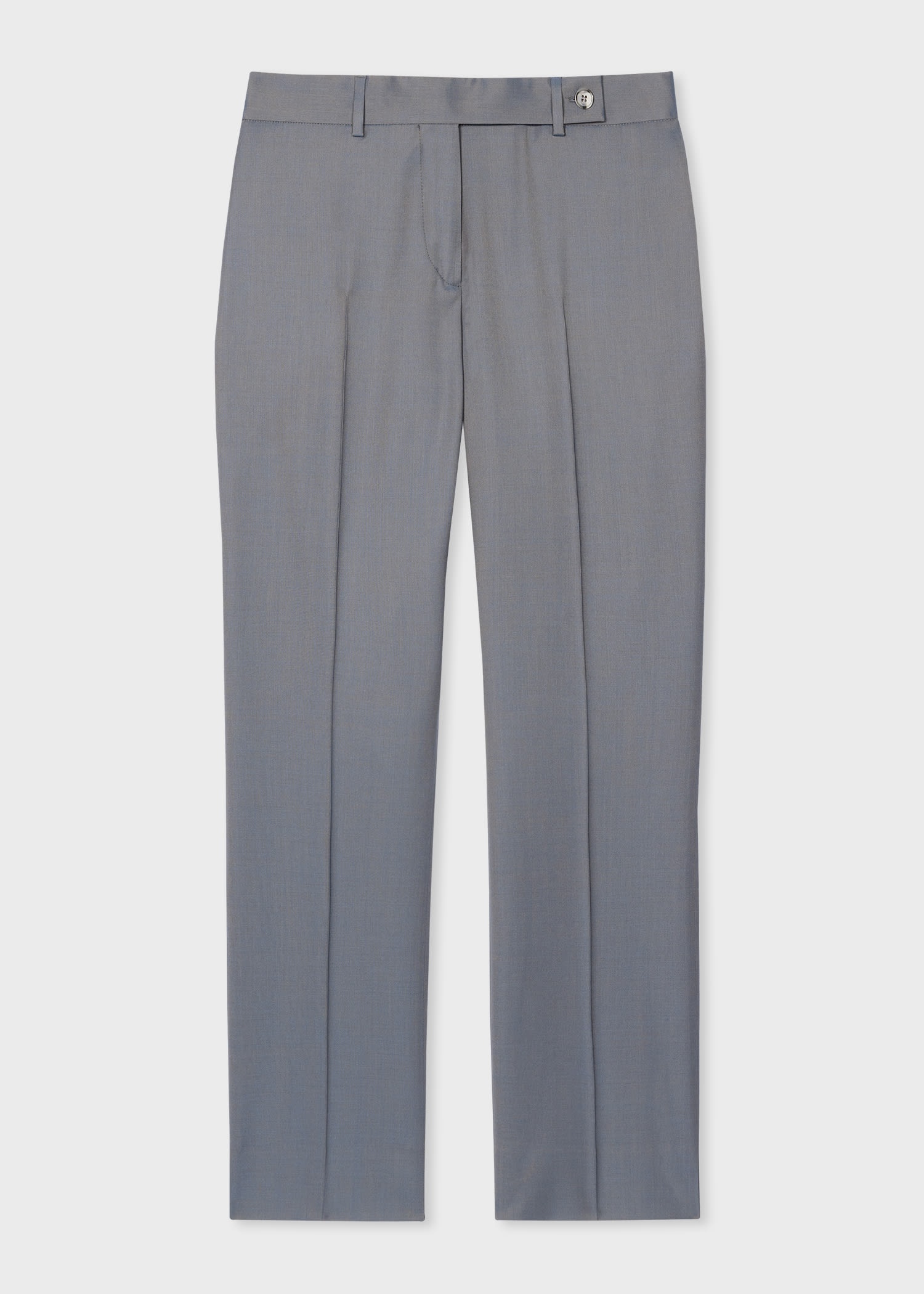 Grey Wool Slim-Fit Trousers - 1